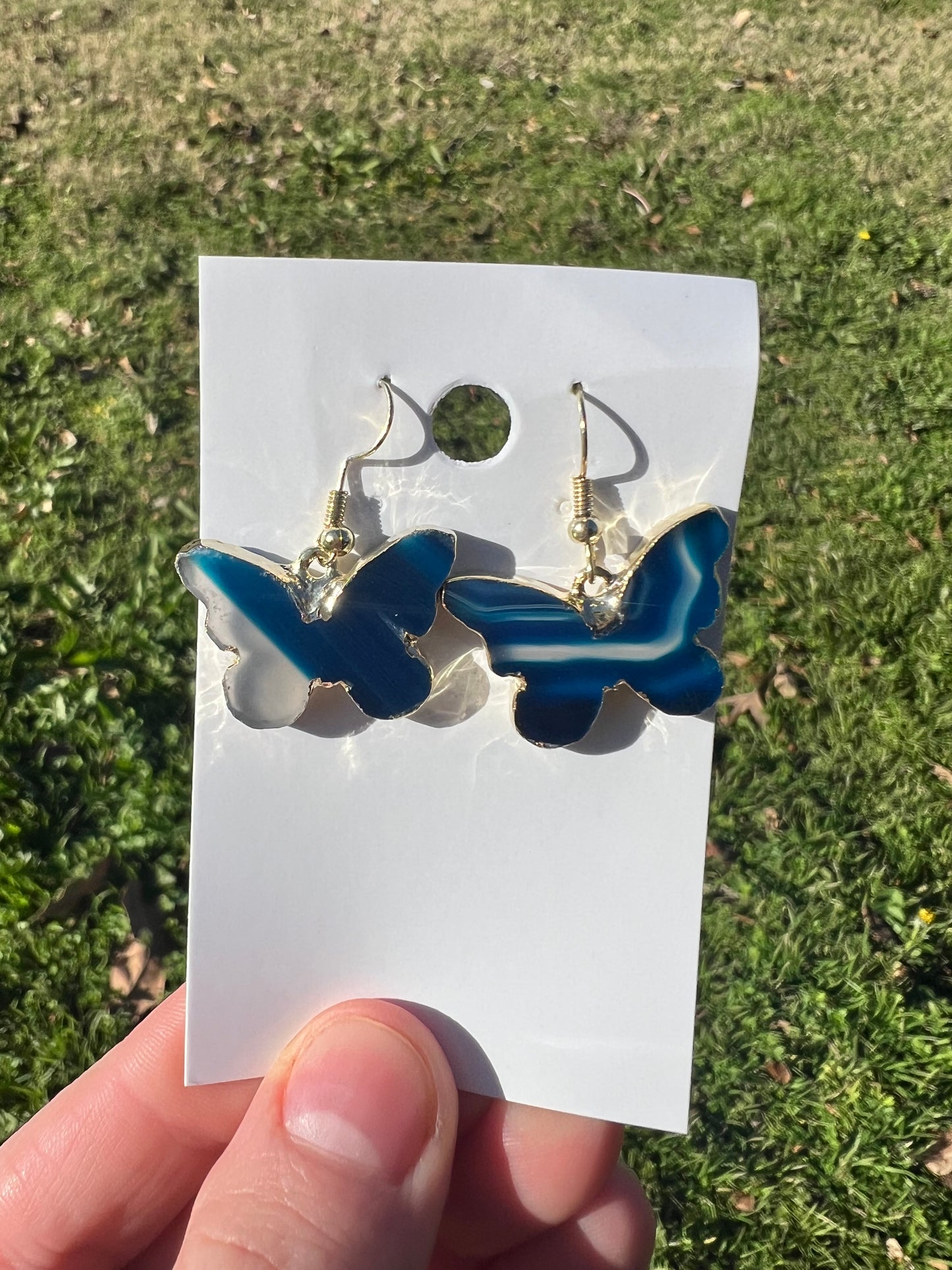 Agate Butterfly Earrings