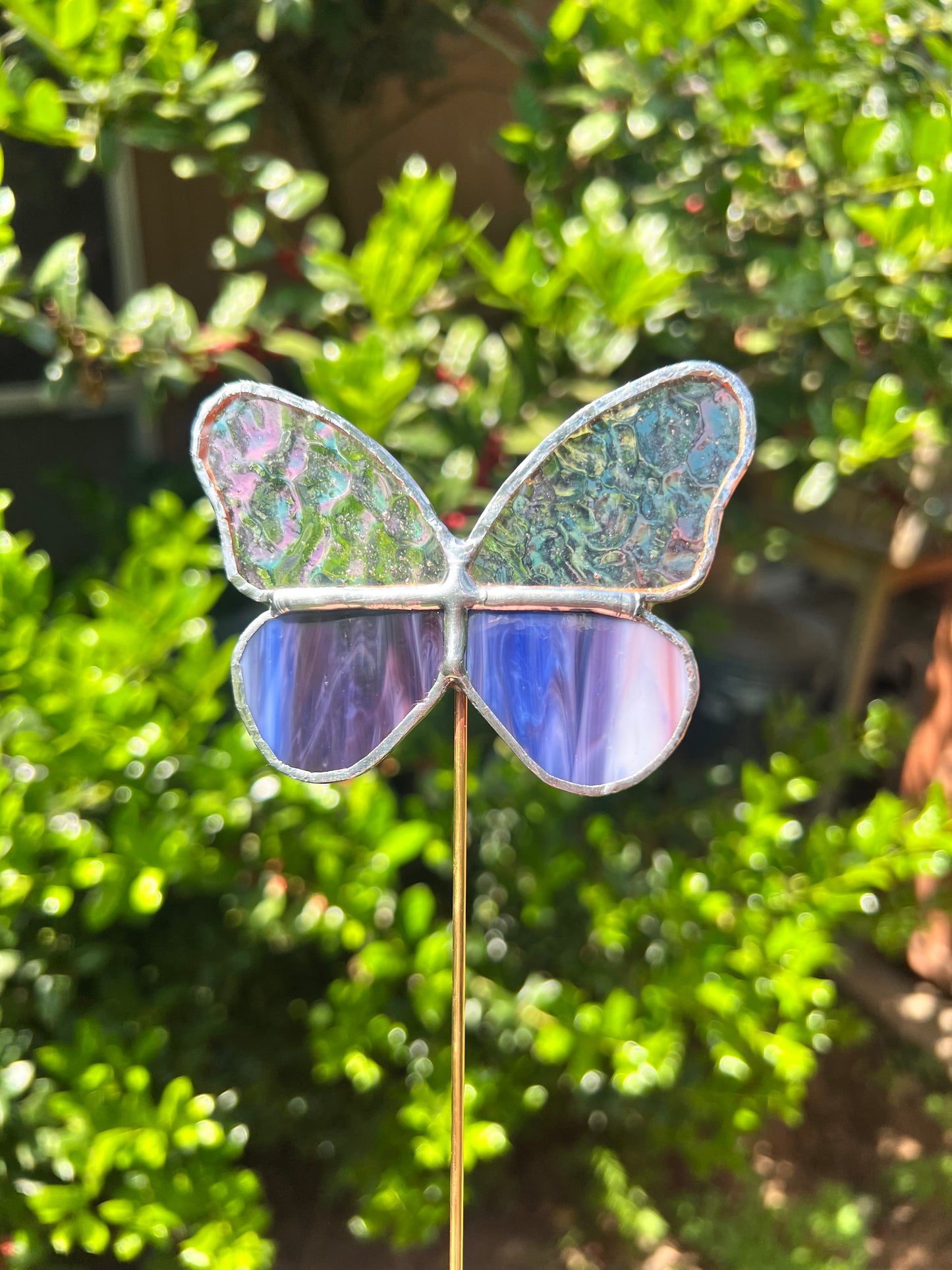 Stained Glass Butterfly Plant Stakes