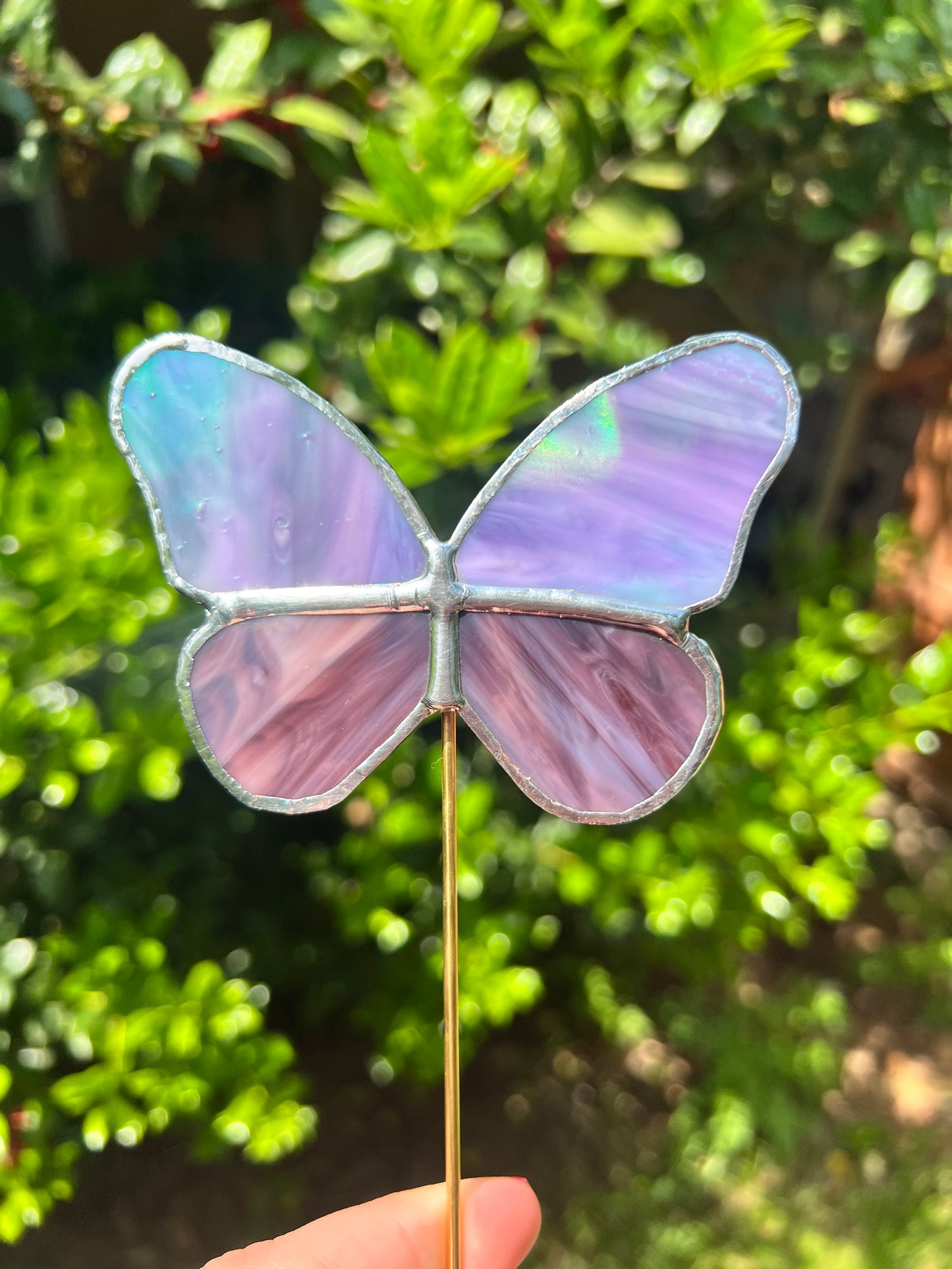 Stained Glass Butterfly Plant Stakes