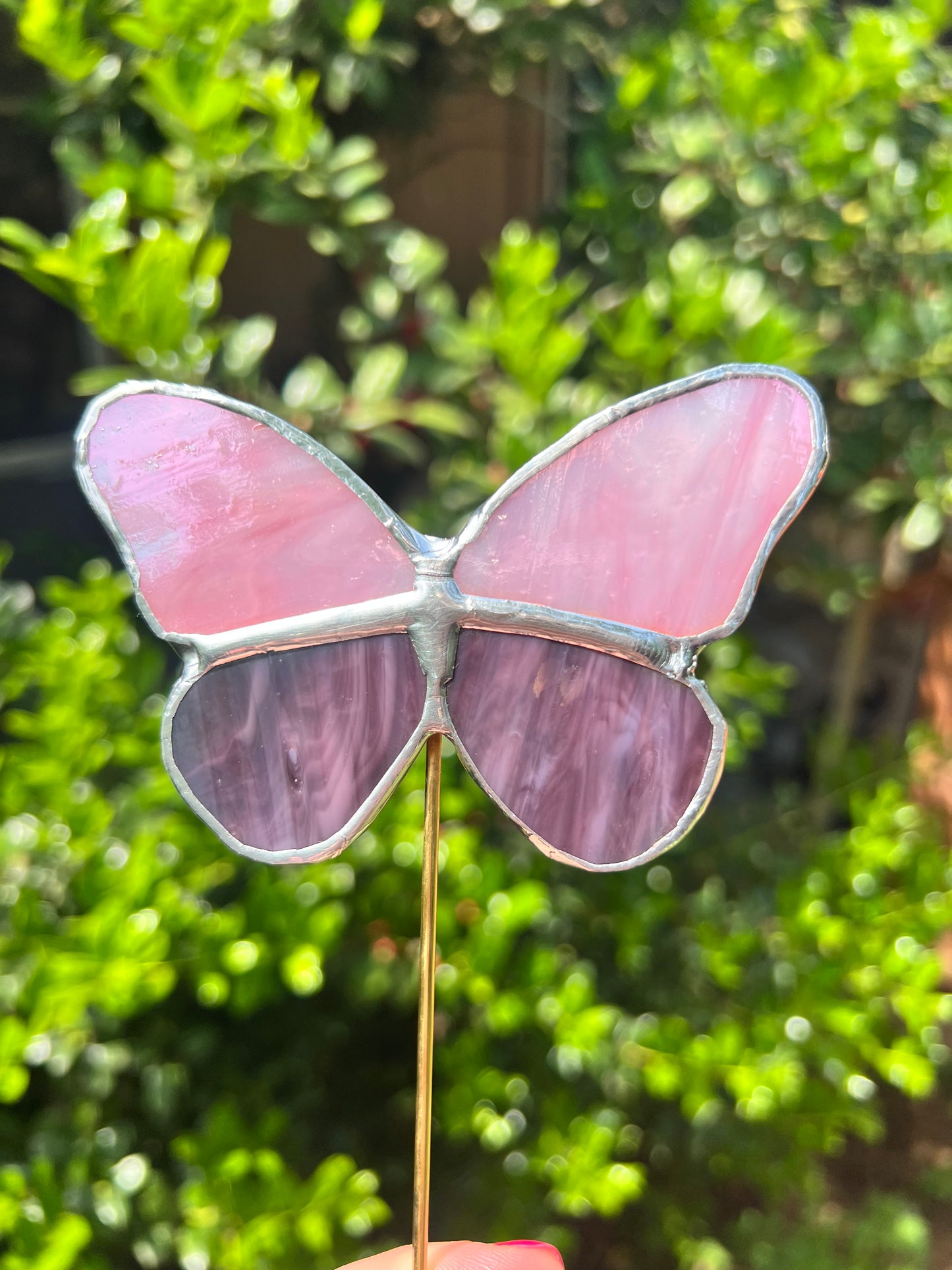 Stained Glass Butterfly Plant Stakes