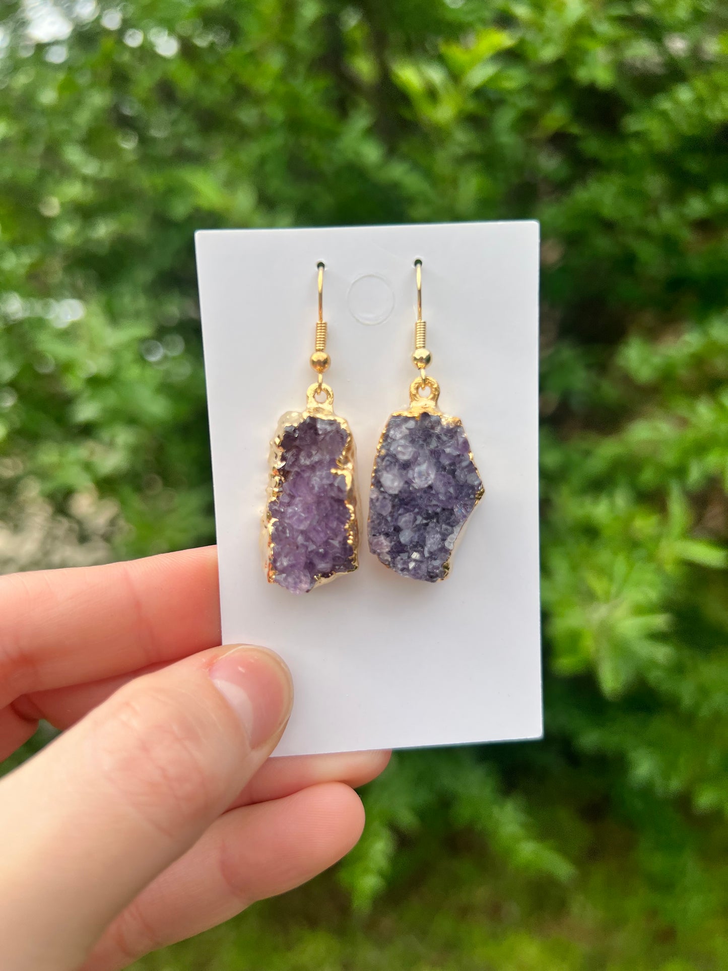 Amethyst Cluster Earrings