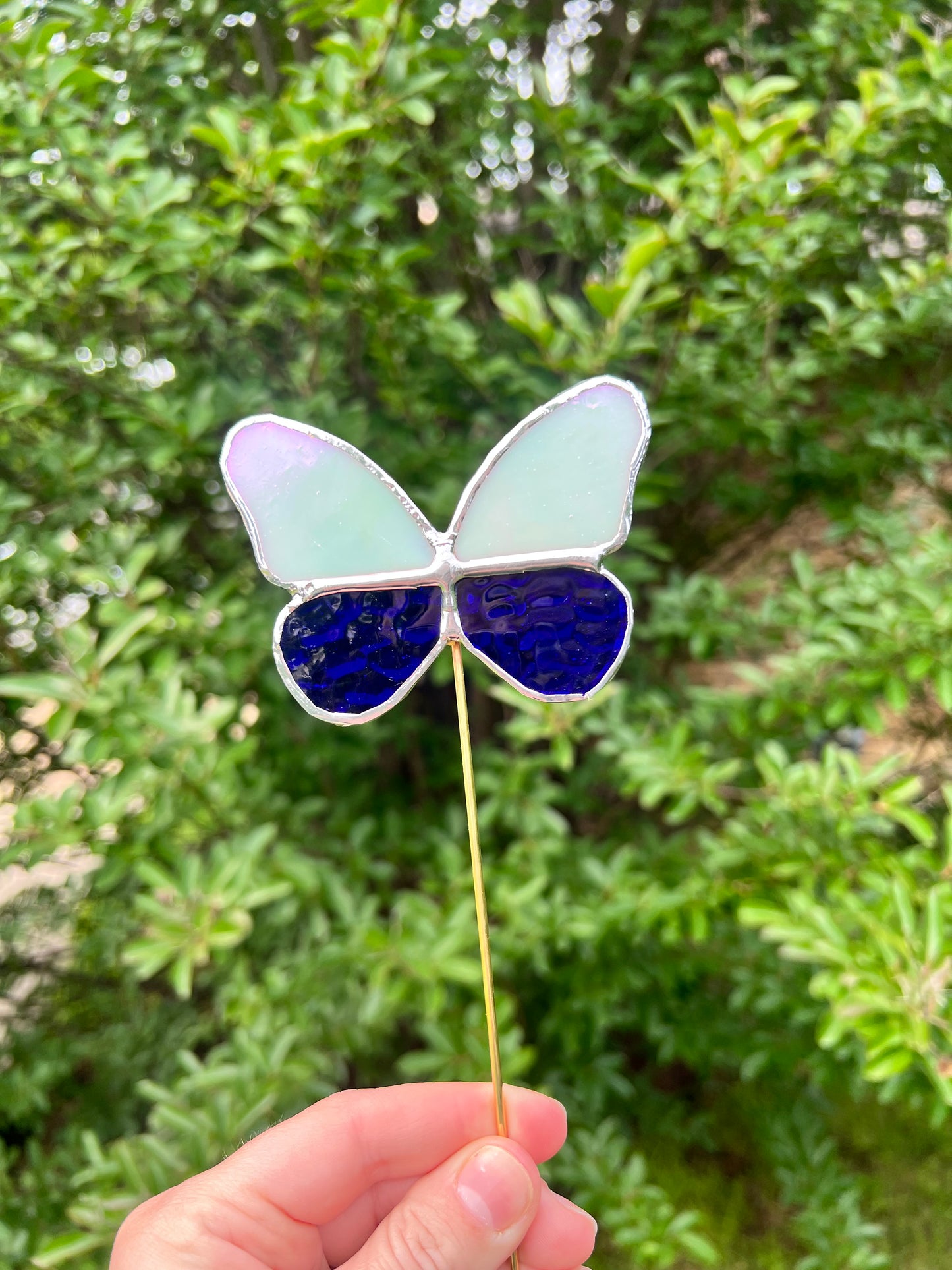 Stained Glass Butterfly Plant Stakes