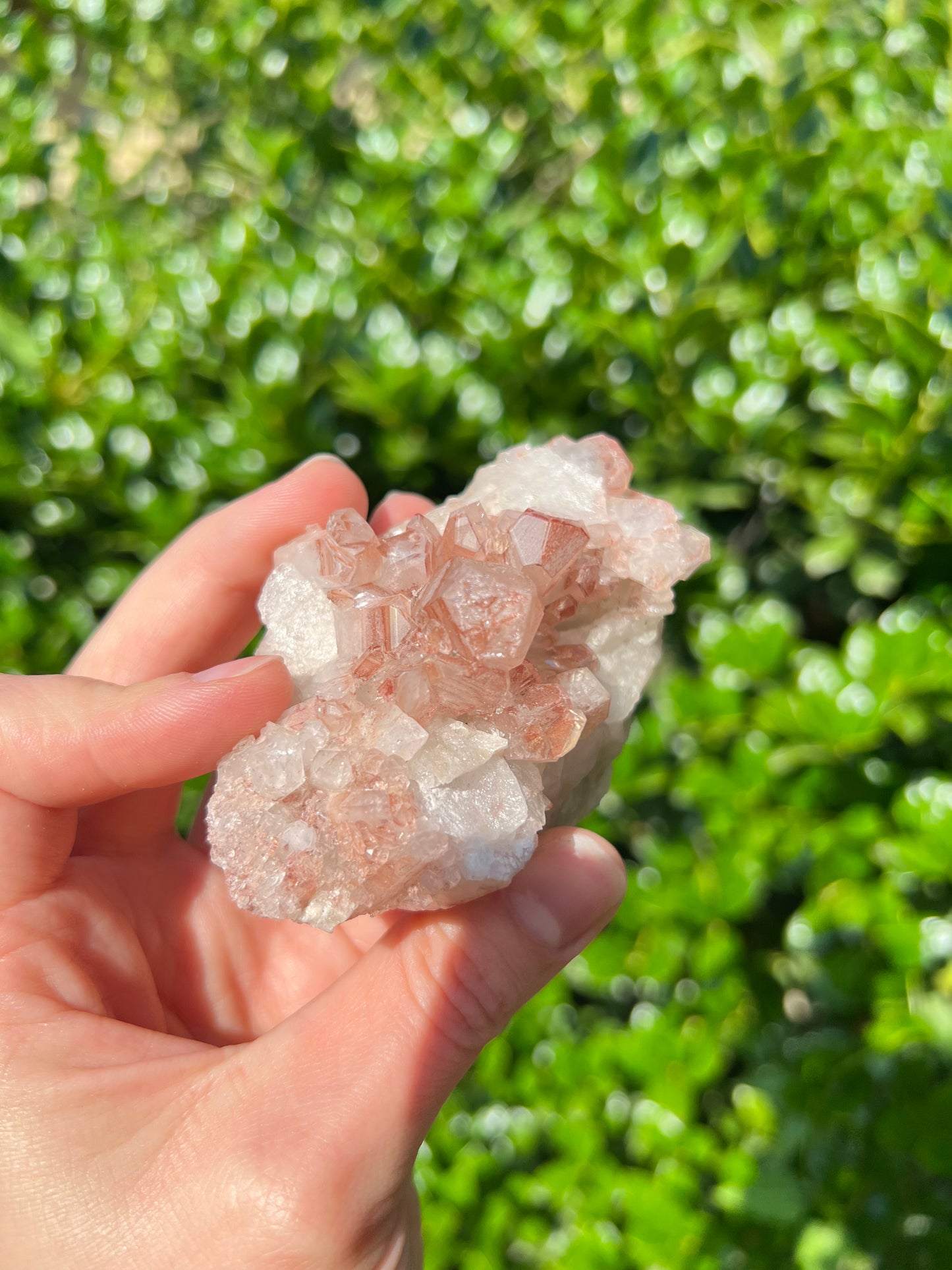 Pink Lithium Quartz Cluster