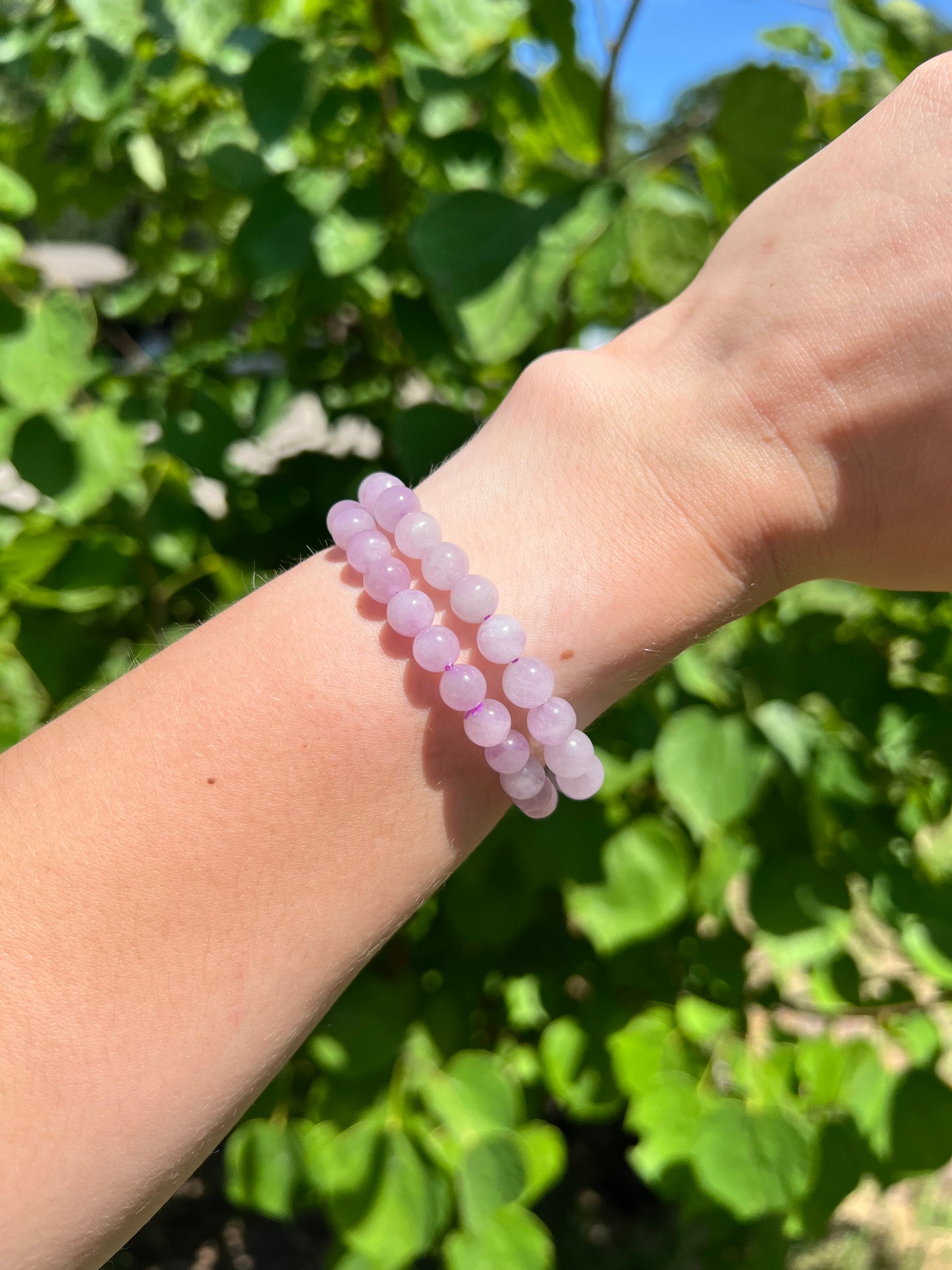 7 mm Kunzite Beaded Bracelets