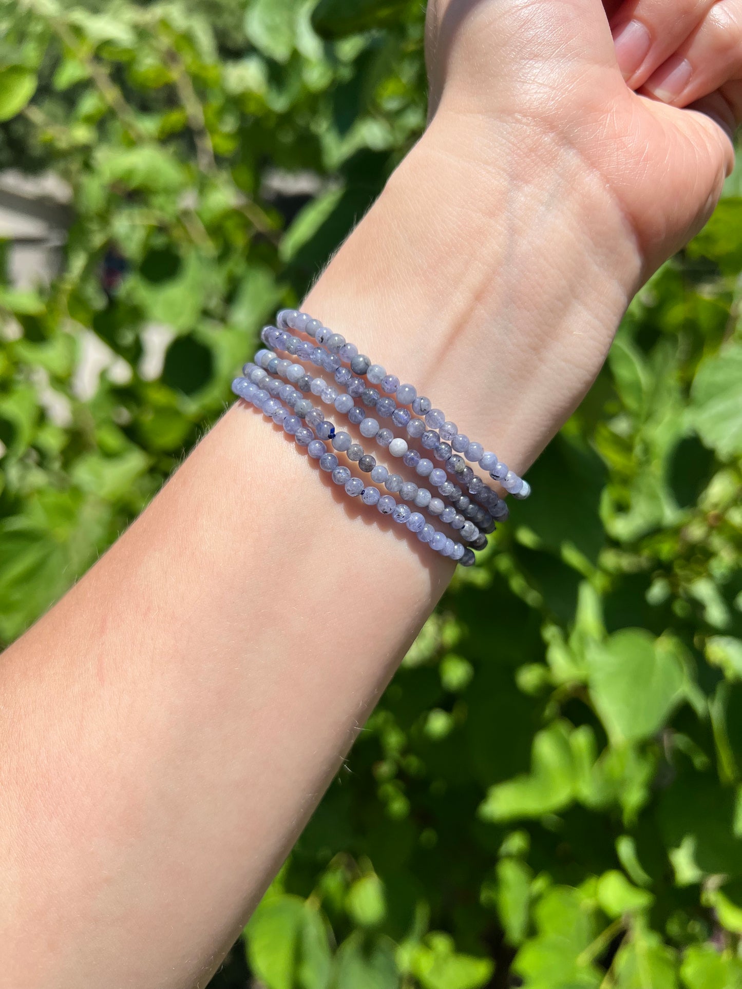 3 mm Tanzinite Beaded Bracelets