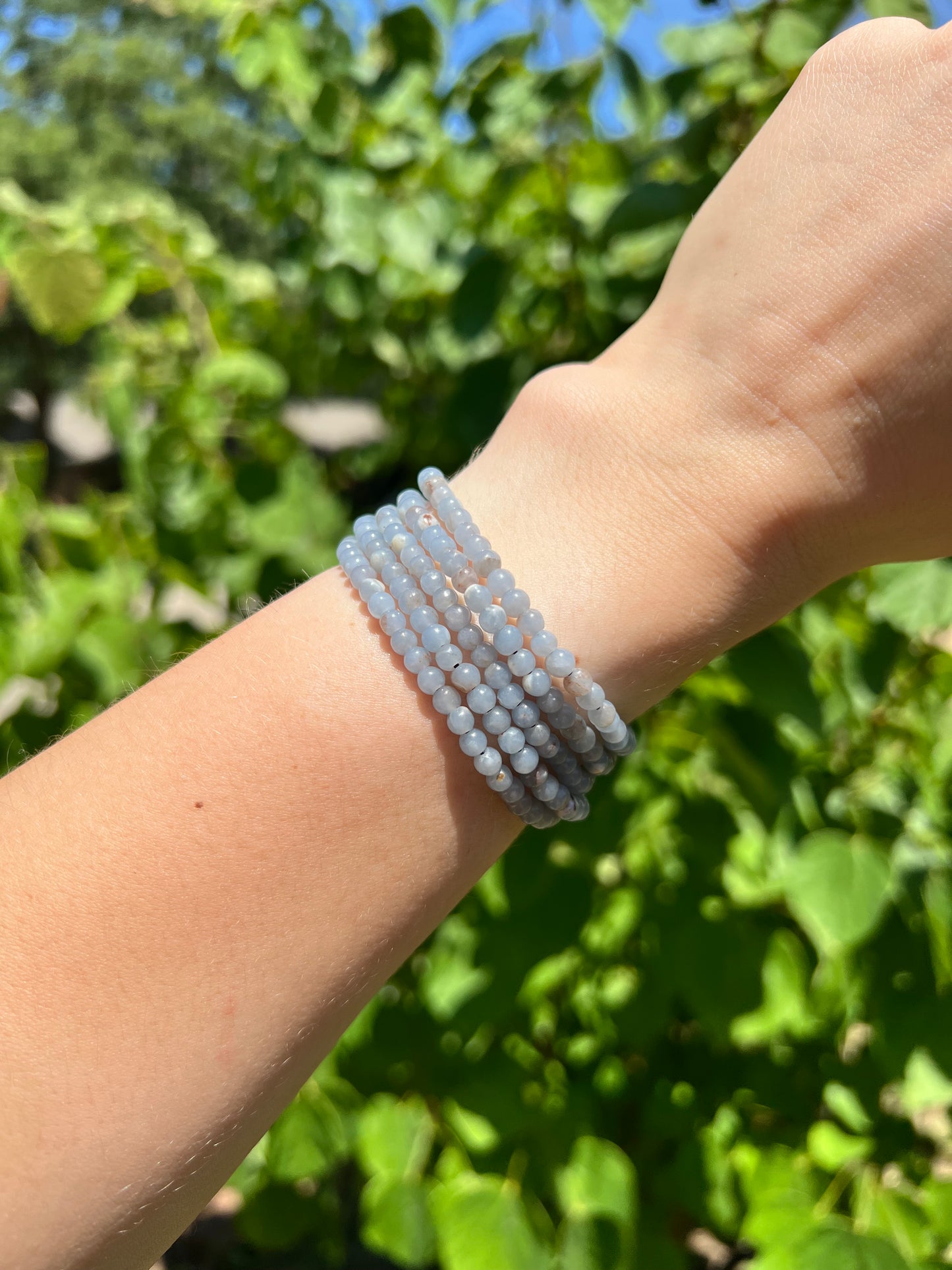 3 mm Angelite Beaded Bracelets