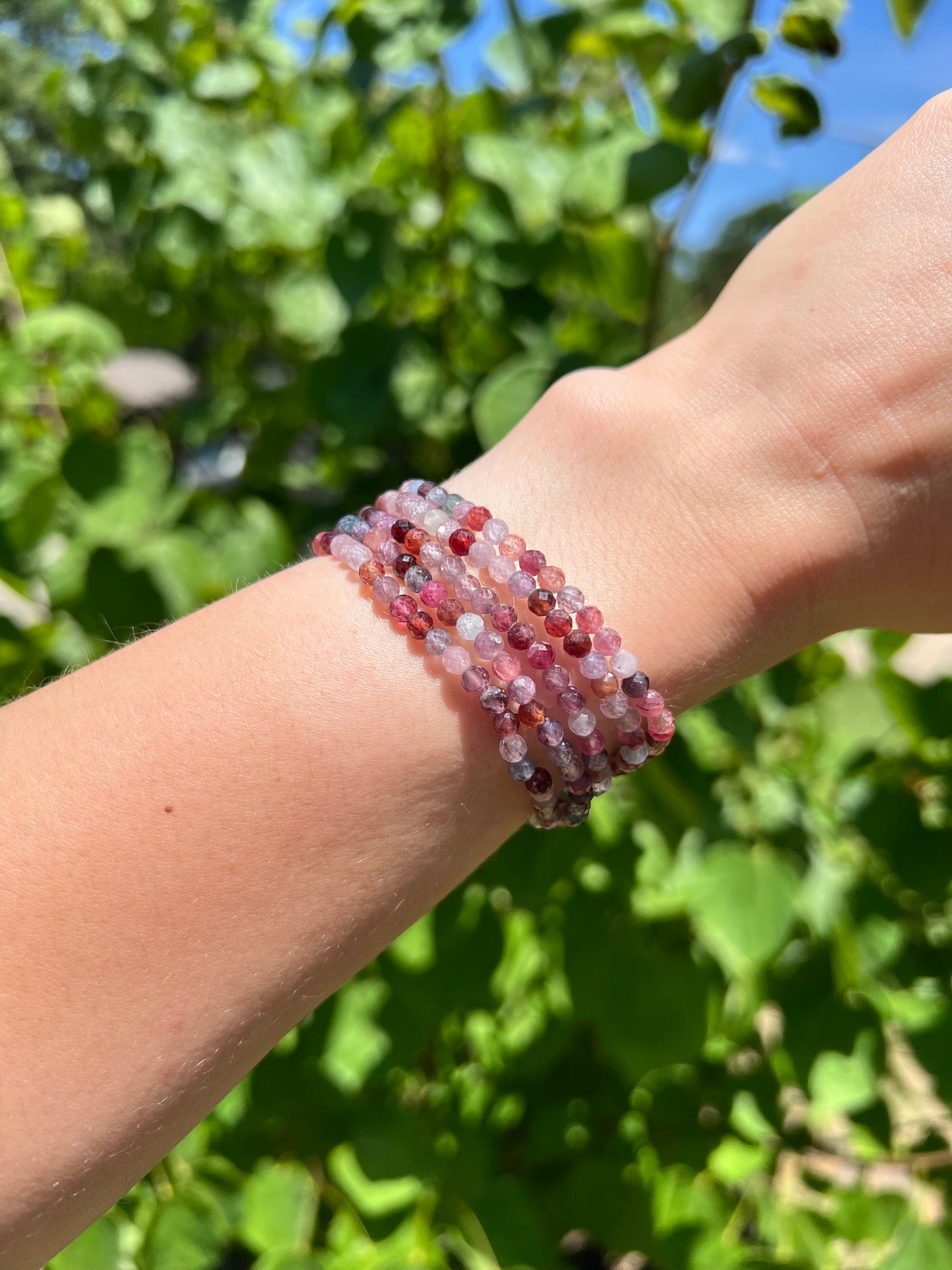 3mm Faceted Spinel Beaded Bracelets