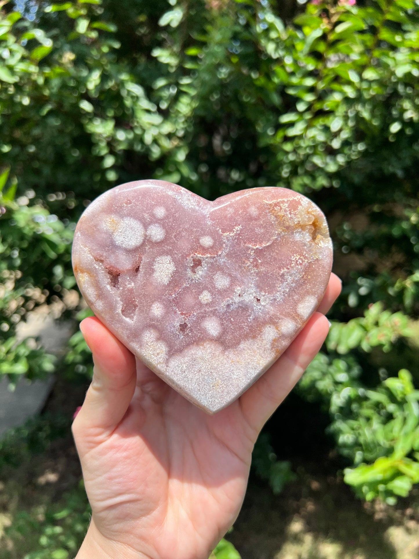 Corazón de amatista rosa