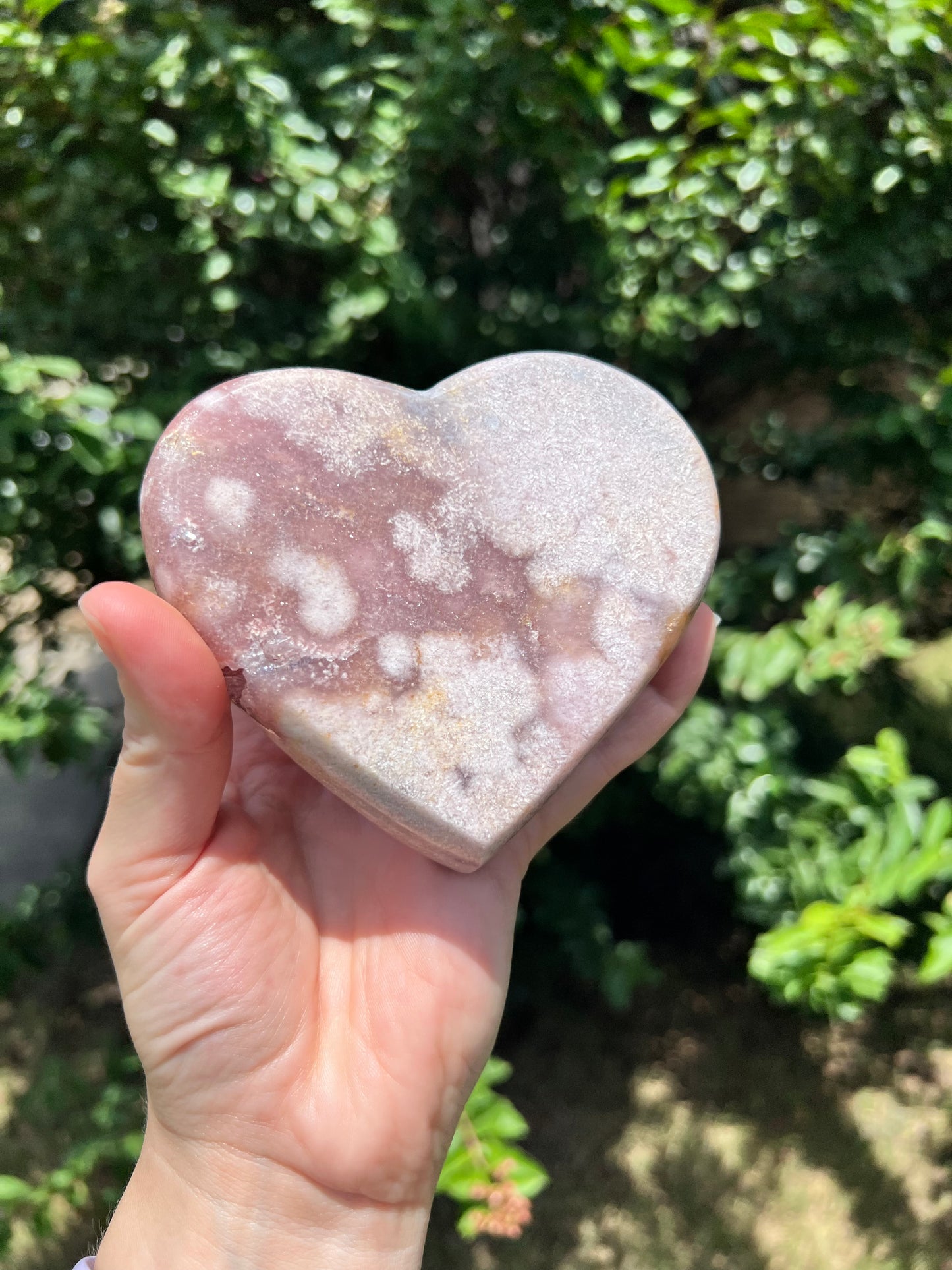 Corazón de amatista rosa