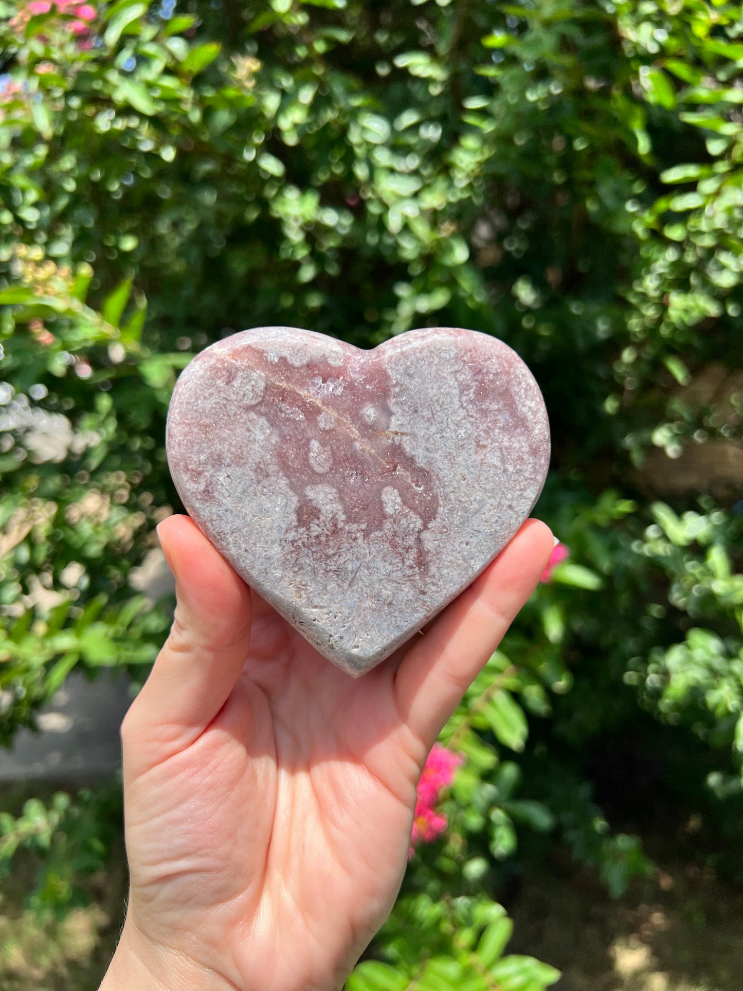 Corazón de amatista rosa