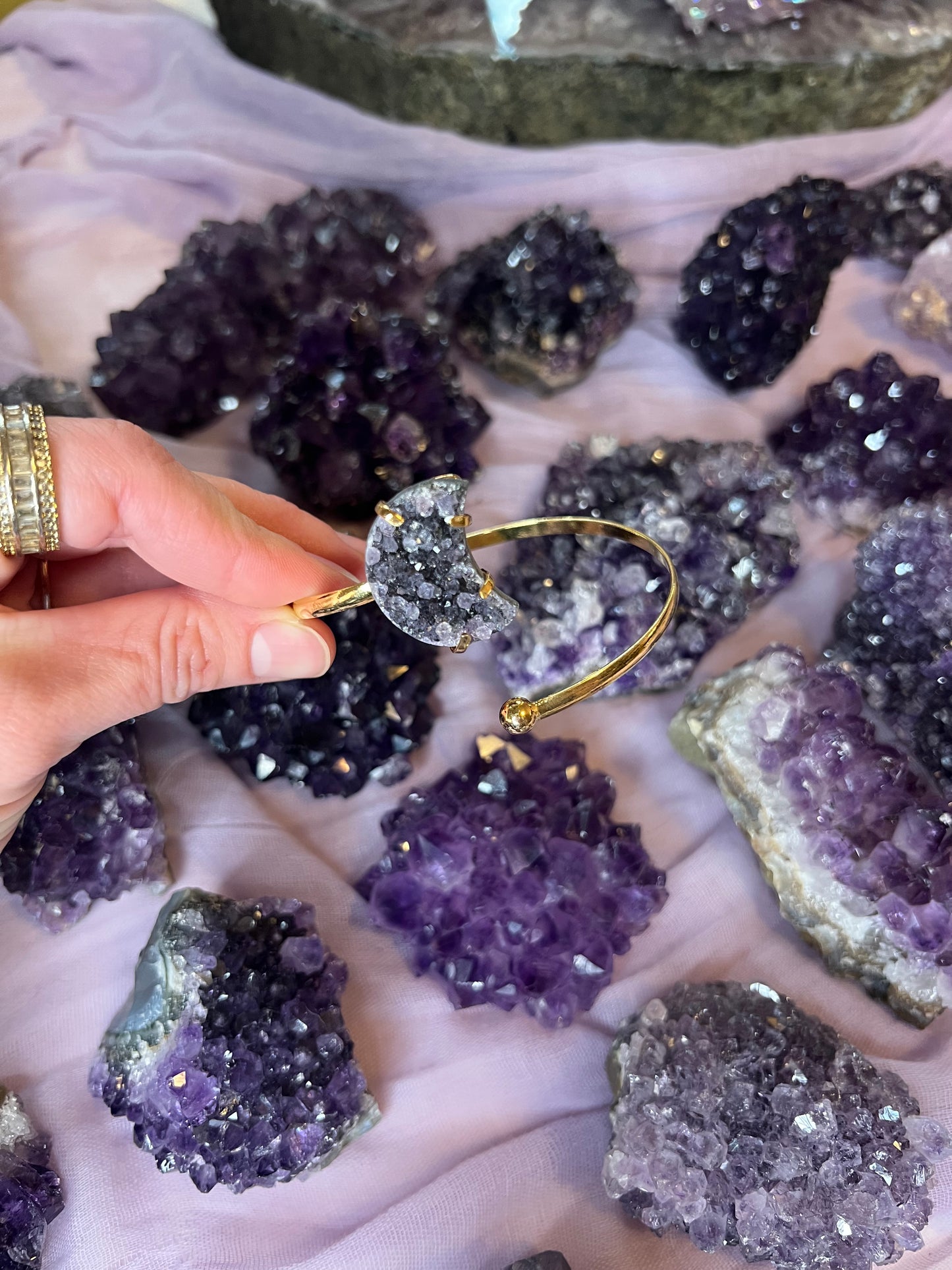Amethyst Moon Bracelets
