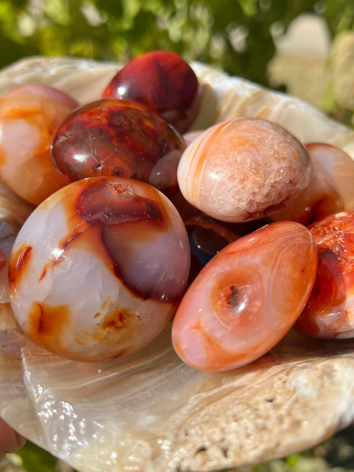 Carnelian Palm Stones