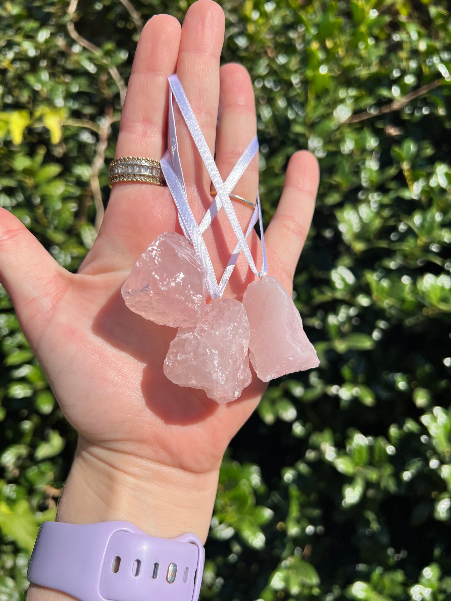 Rose Quartz Crystal Ornaments
