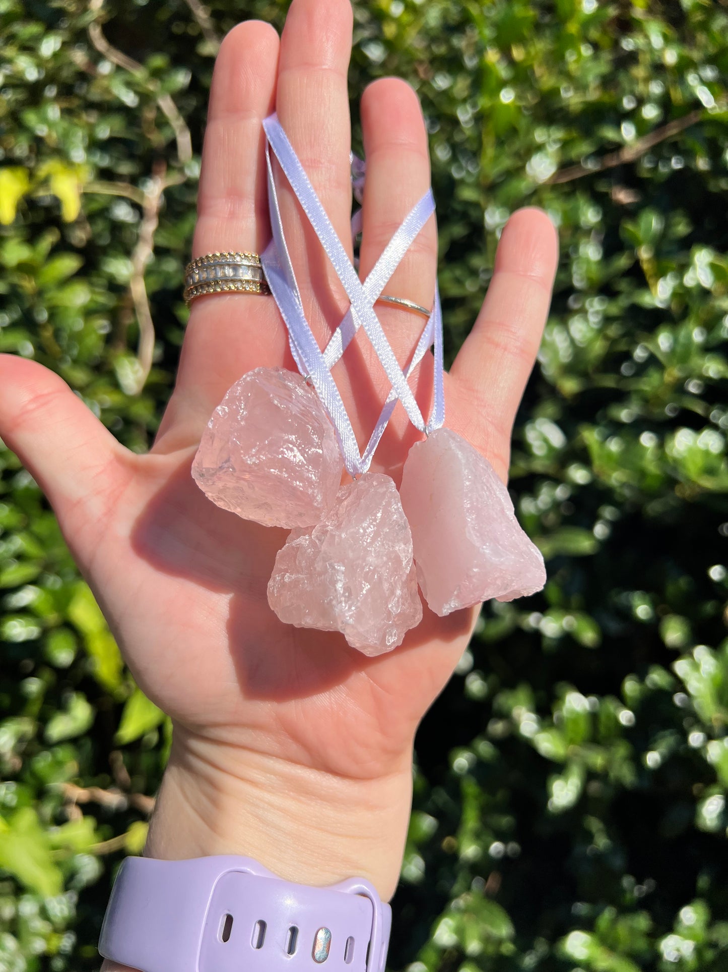 Rose Quartz Crystal Ornaments