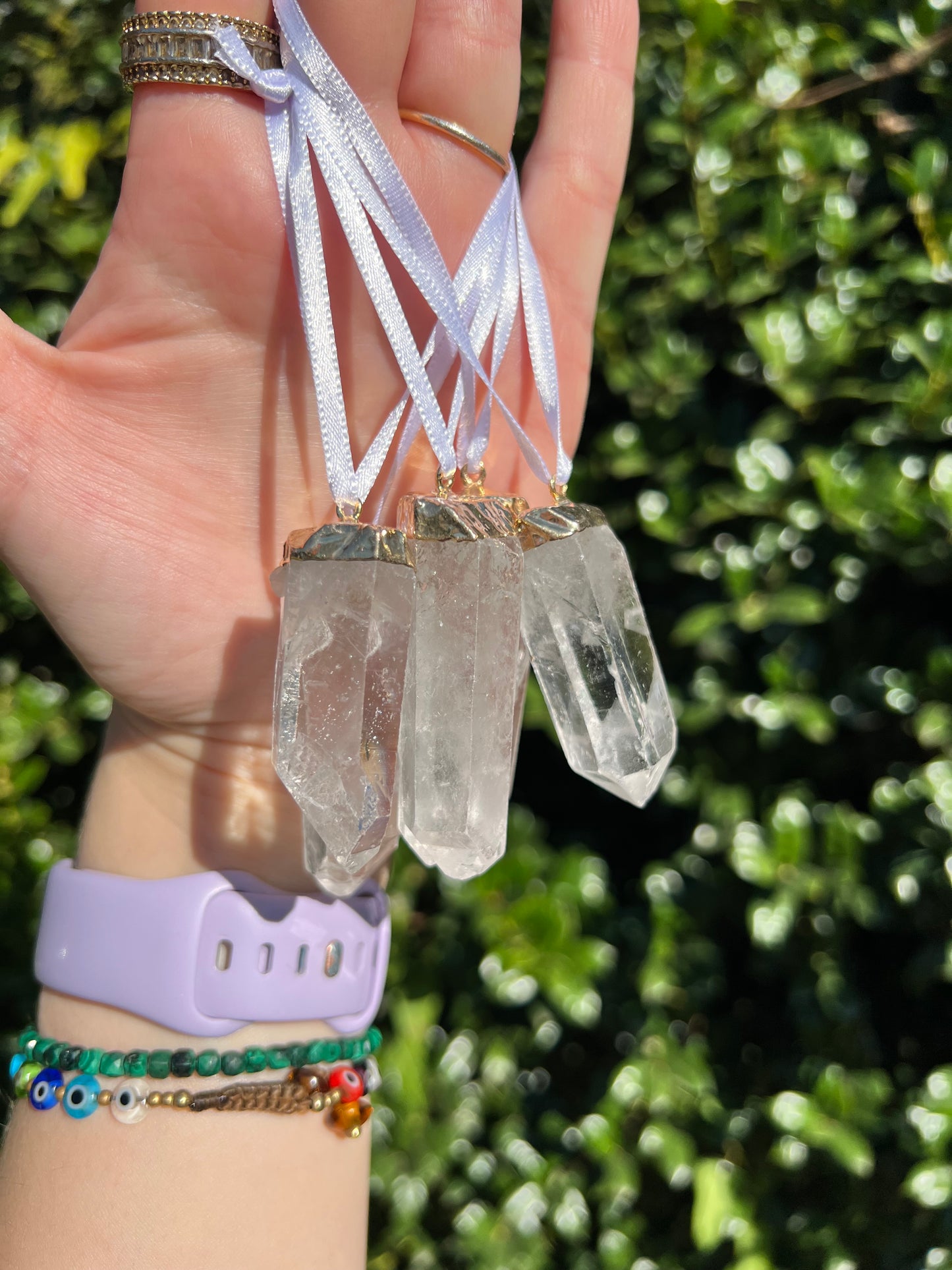 Clear Quartz Crystal Ornaments