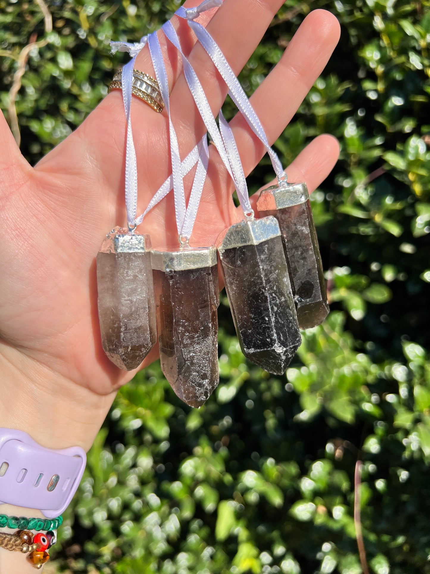 Smoky Quartz Crystal Ornaments