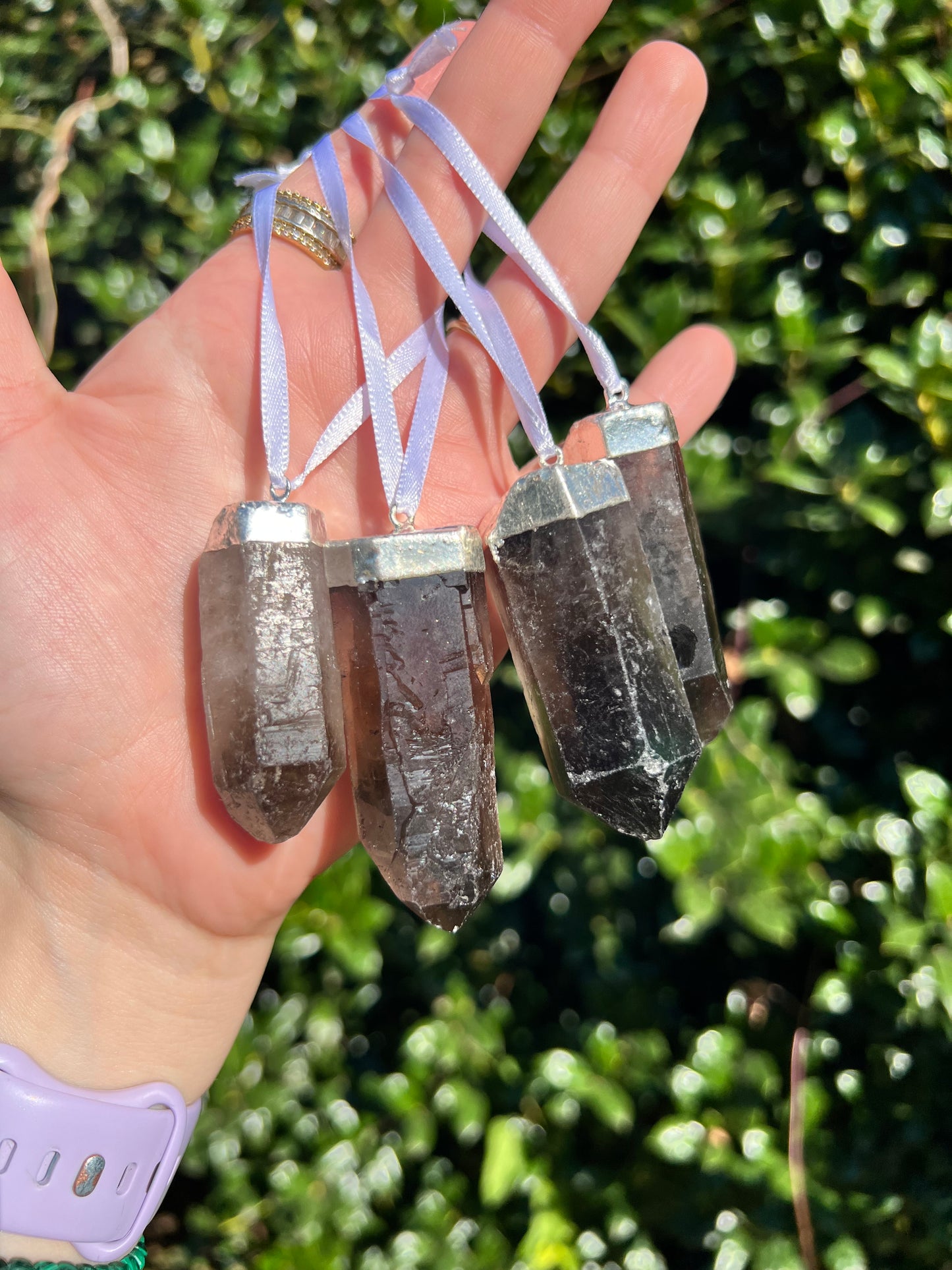 Smoky Quartz Crystal Ornaments