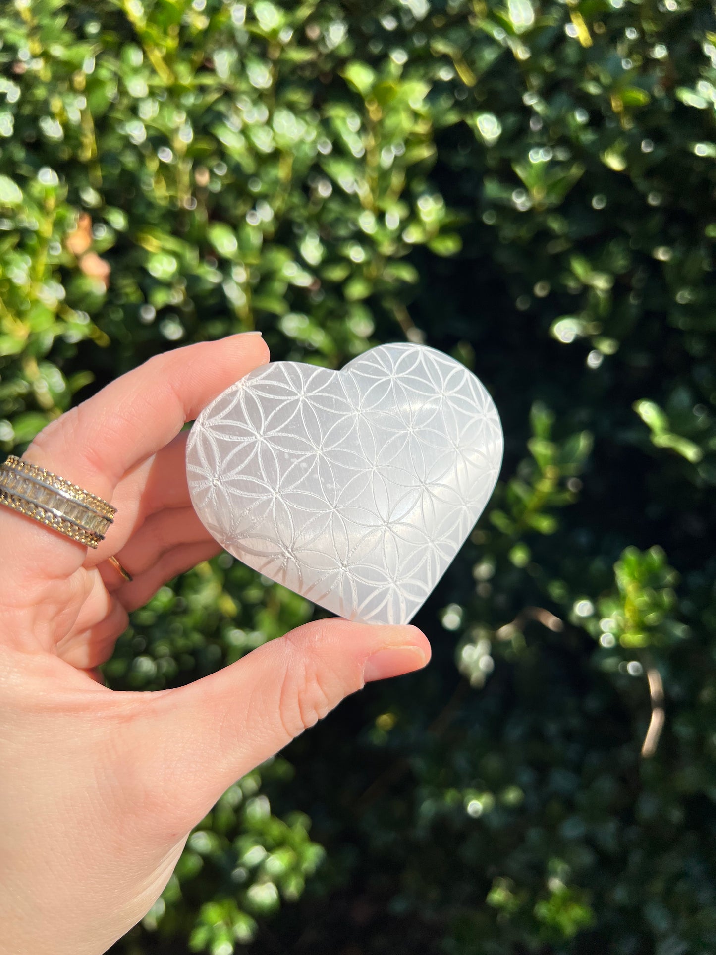 Selenite Hearts