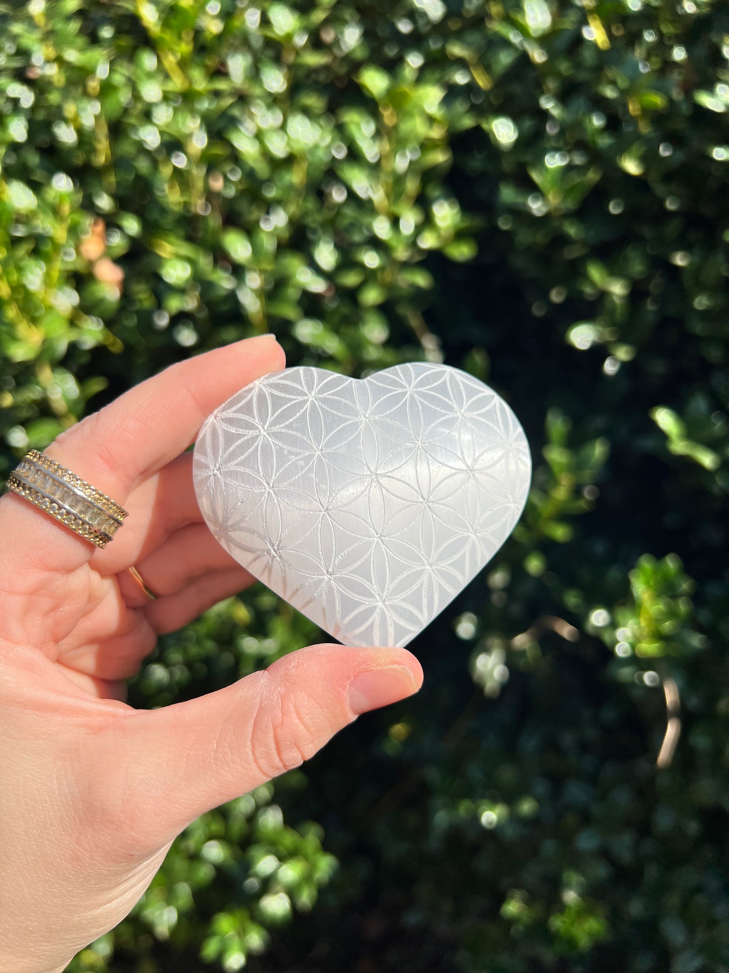 Selenite Hearts