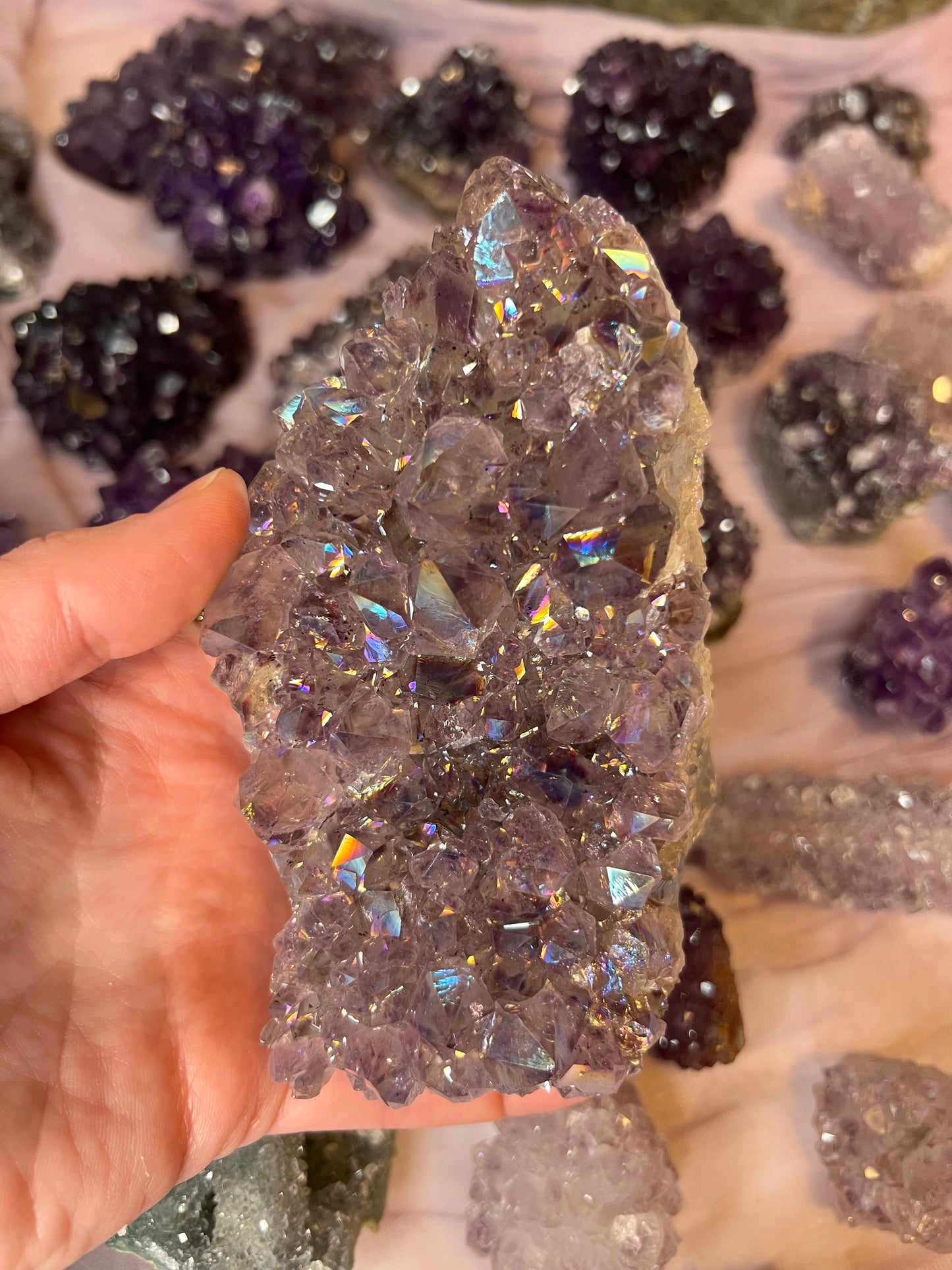 天使光环紫水晶自由形态