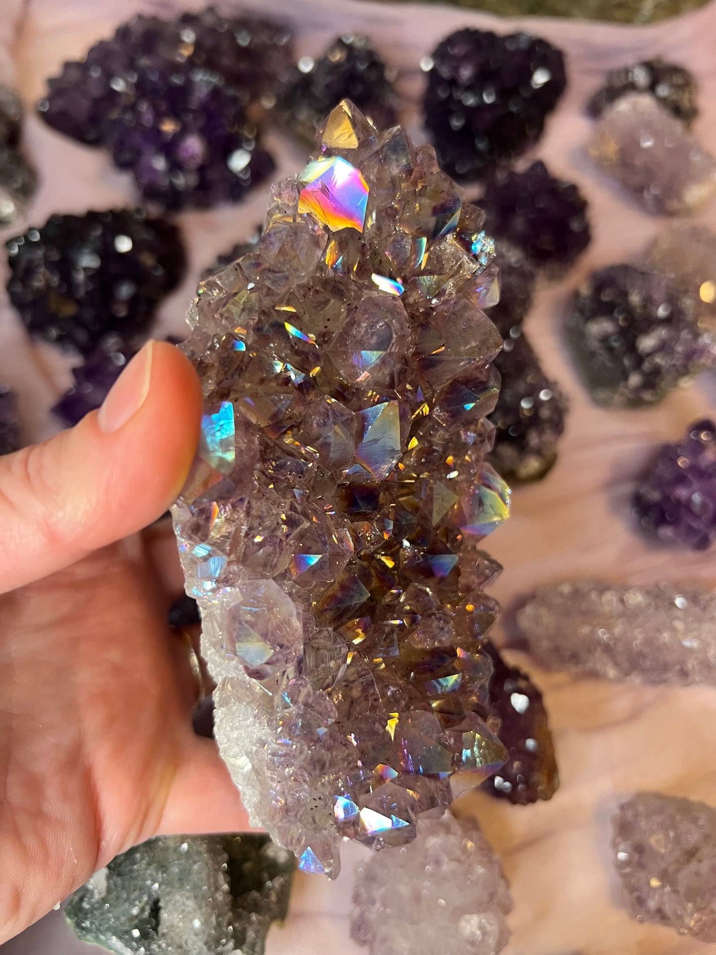 天使光环紫水晶自由形态