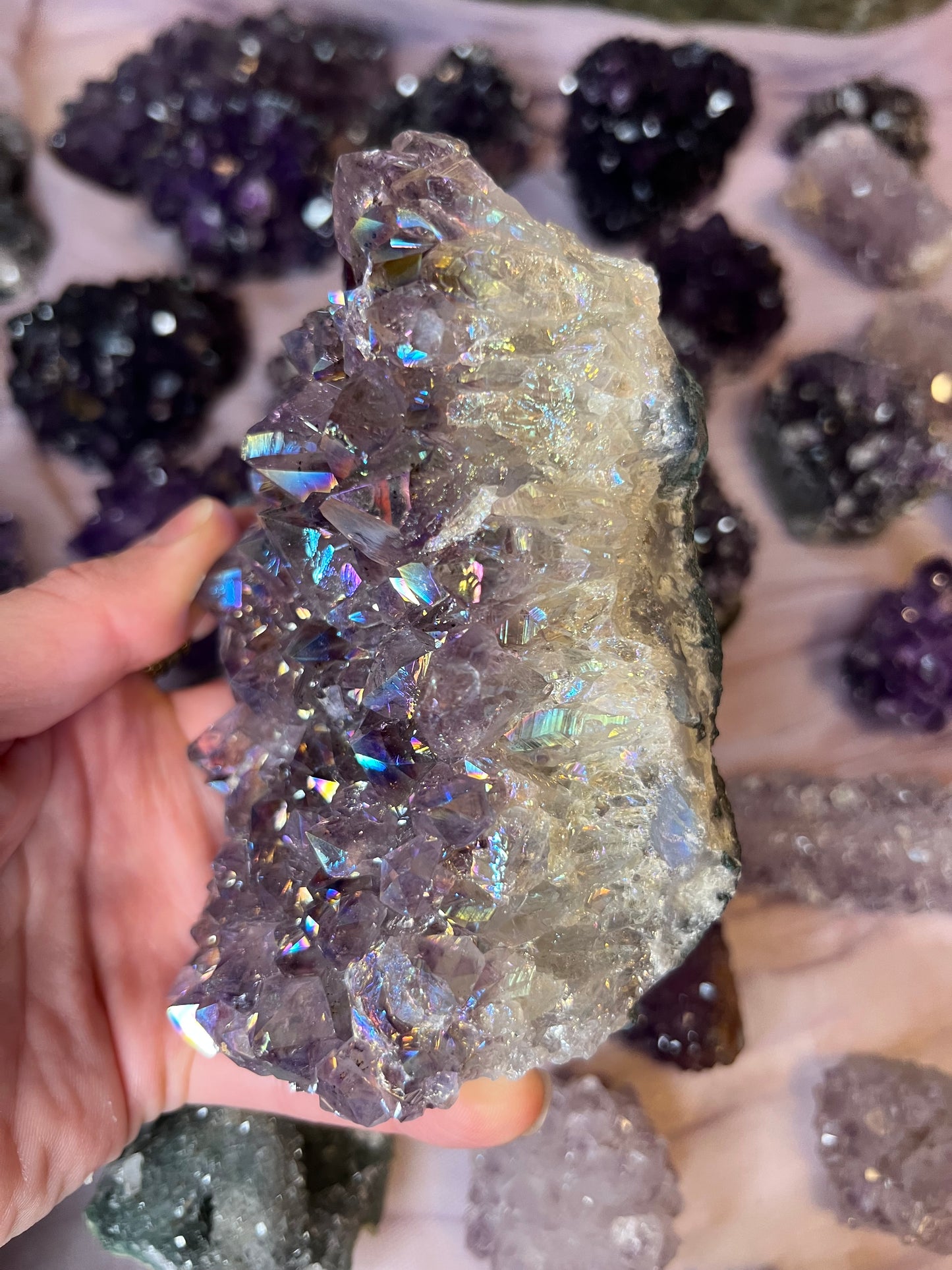 天使光环紫水晶自由形态