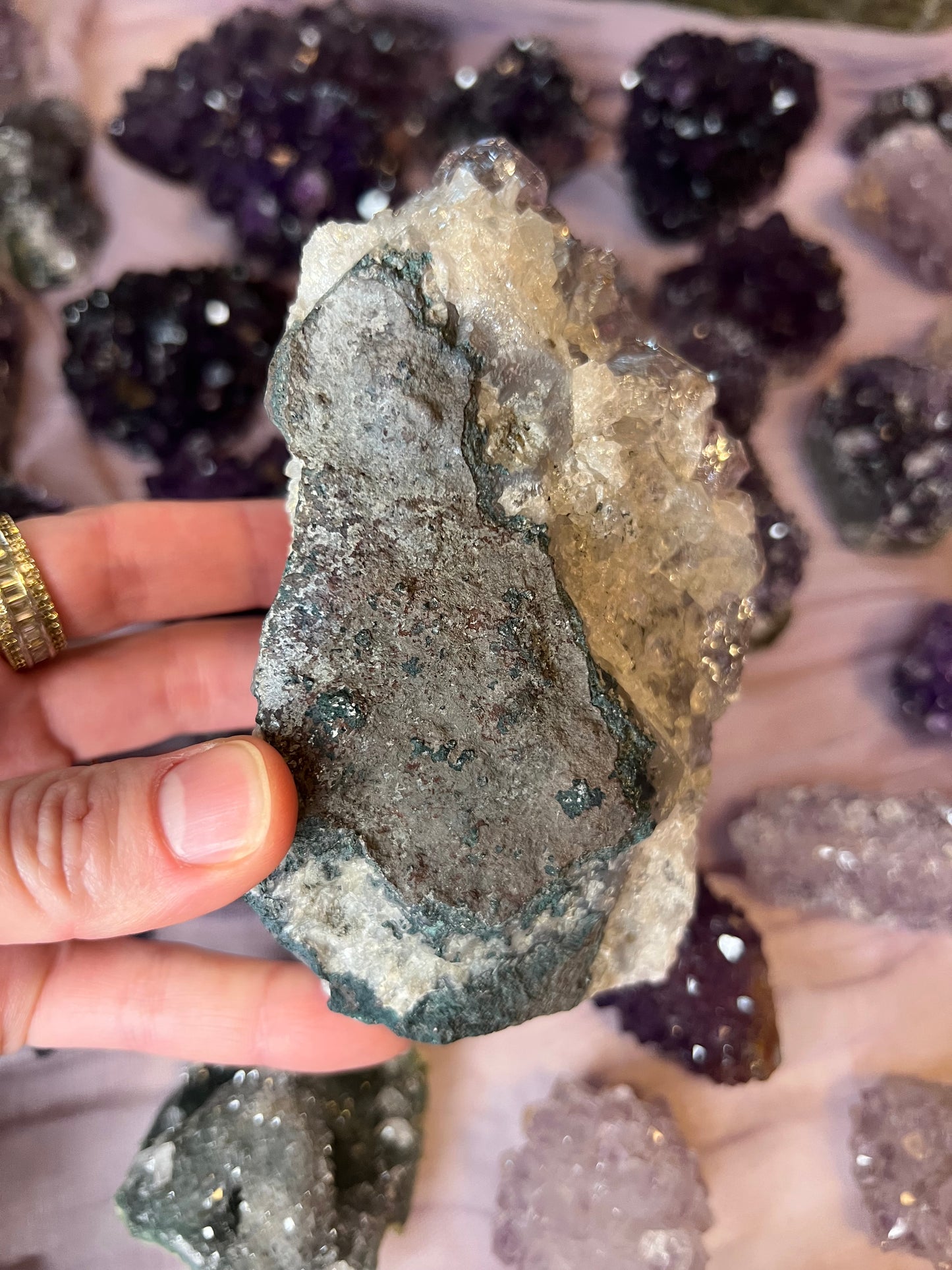 天使光环紫水晶自由形态