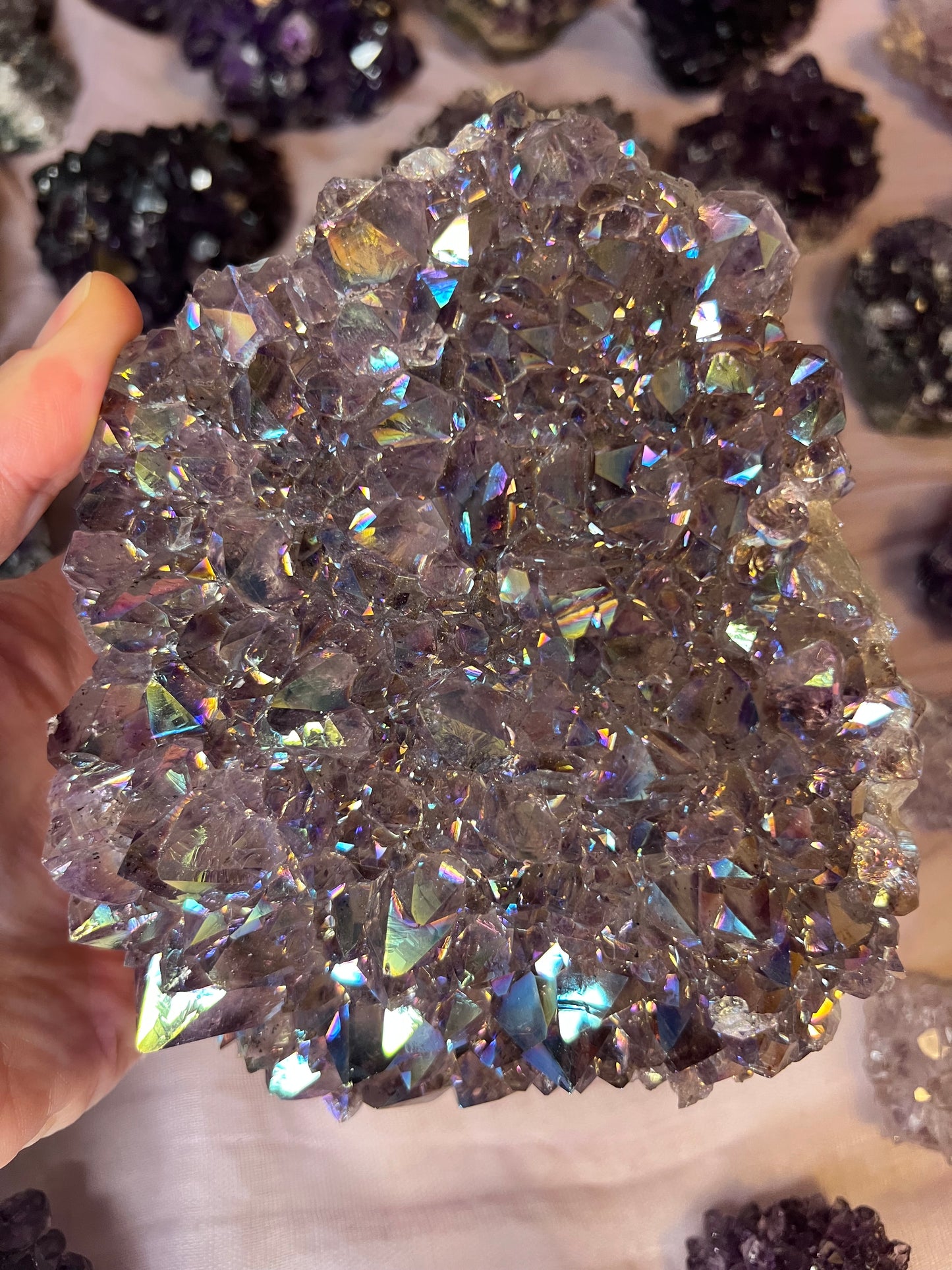 天使光环紫水晶自由形态