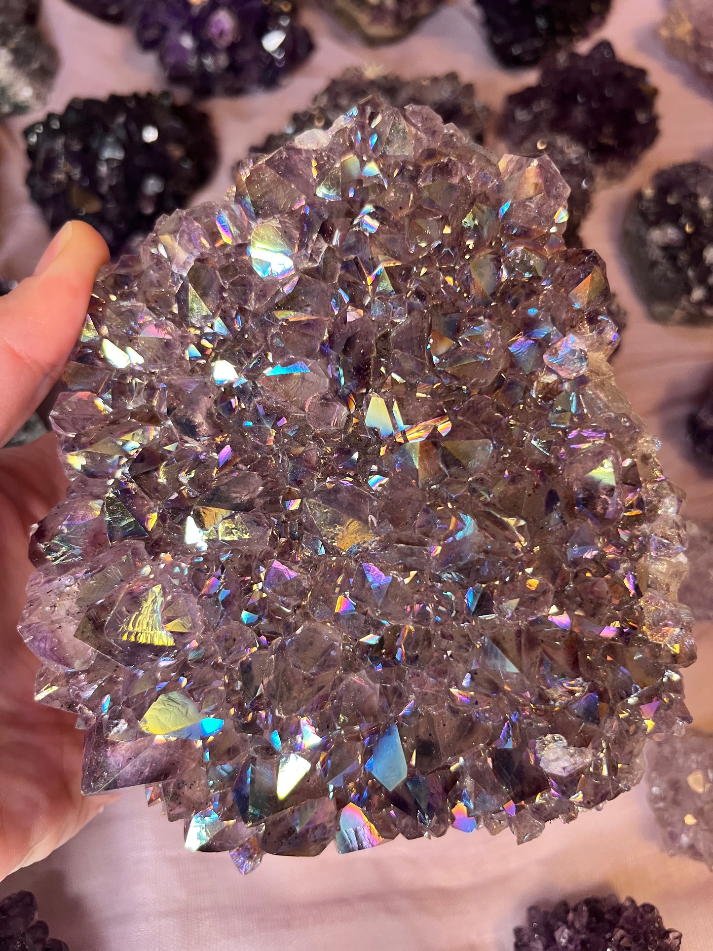 天使光环紫水晶自由形态