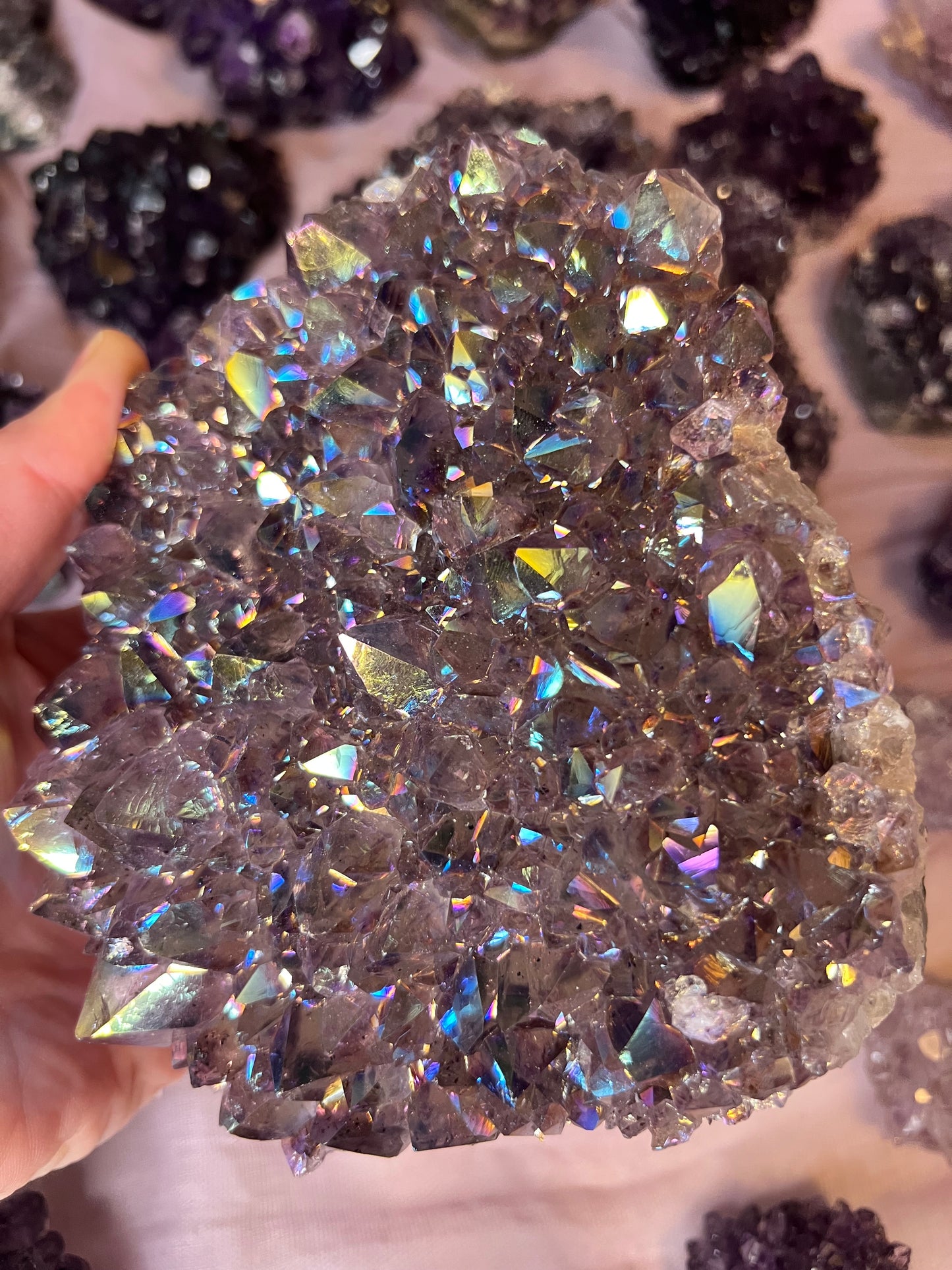 天使光环紫水晶自由形态