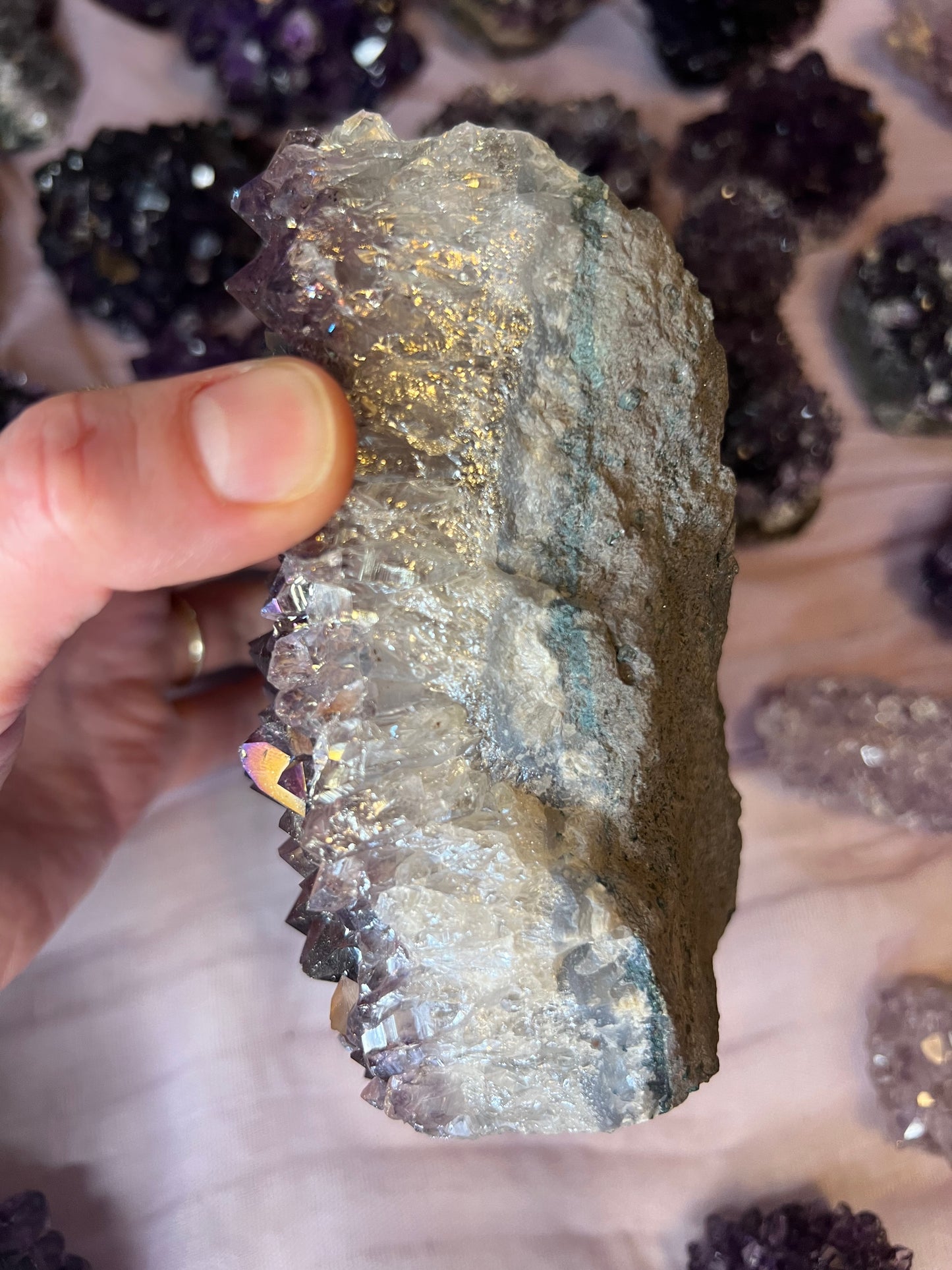 天使光环紫水晶自由形态