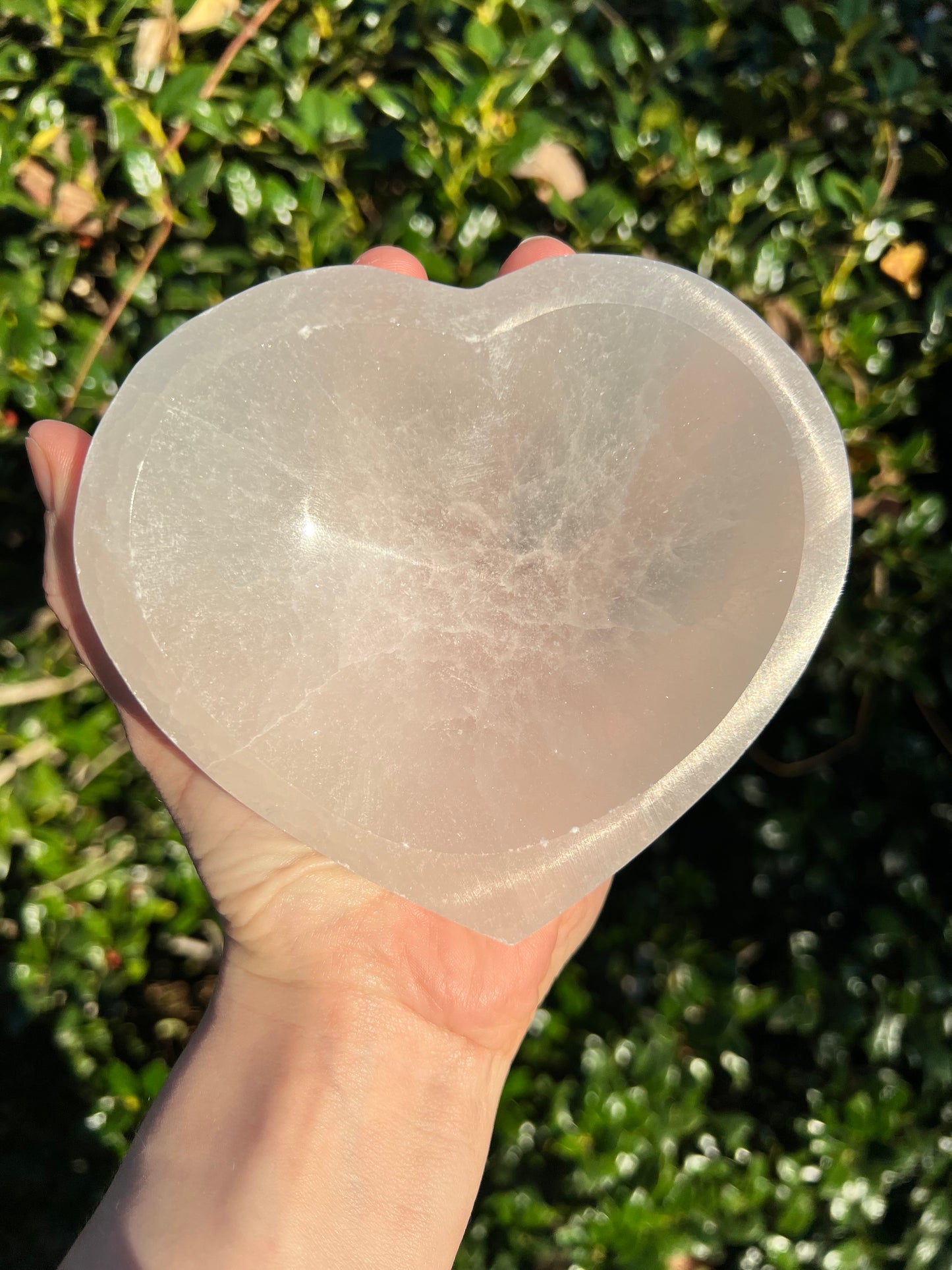 Selenite Heart Bowls