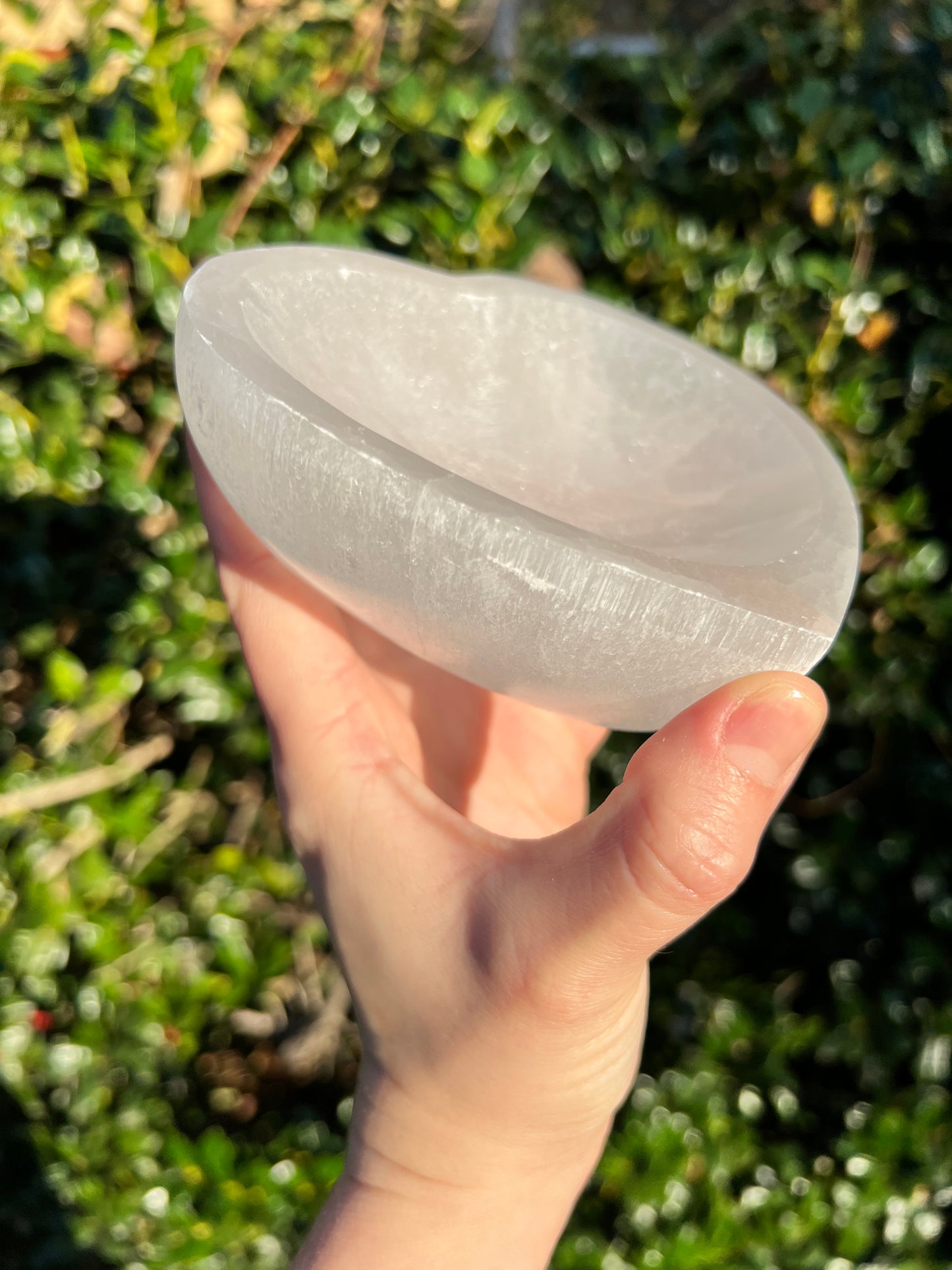 Selenite Heart Bowls