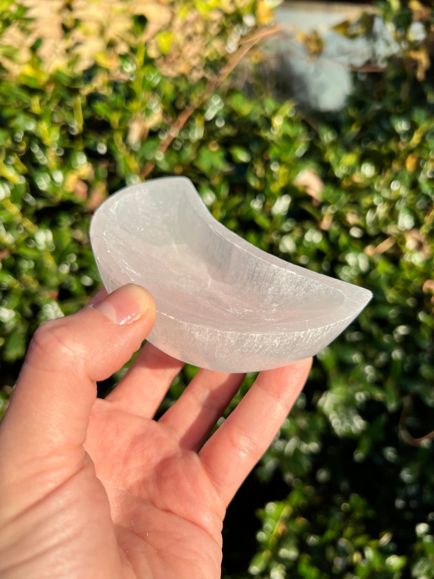 Selenite Crescent Moon Bowls