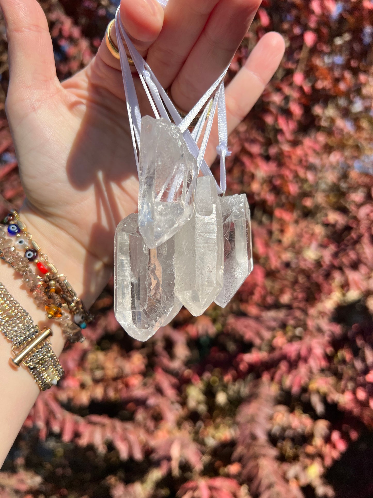 Clear Quartz Crystal Ornaments