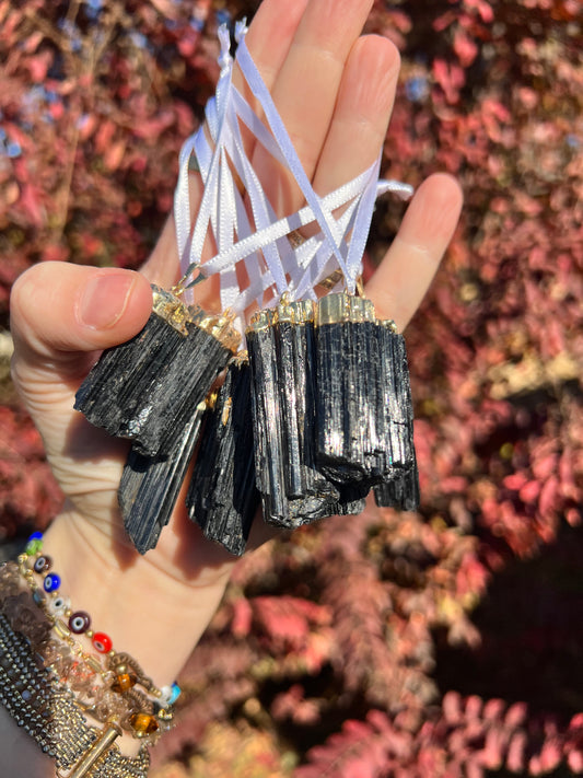 Black Tourmaline Crystal Ornaments