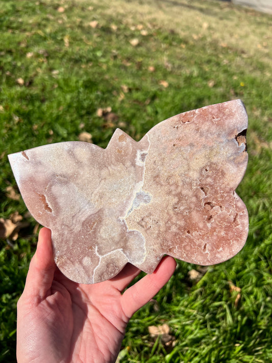 粉红紫水晶蝴蝶