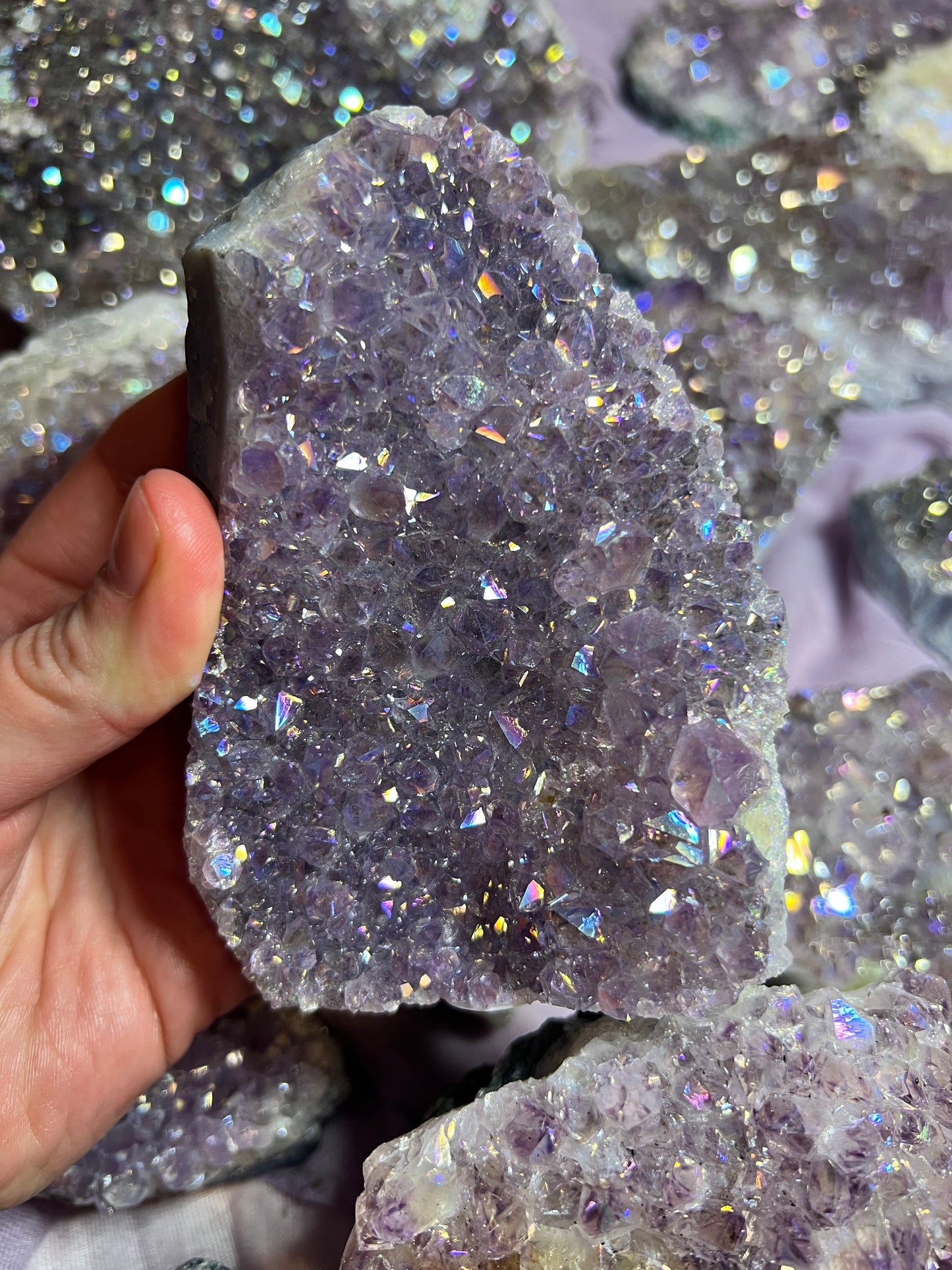 天使光环紫水晶自由形态