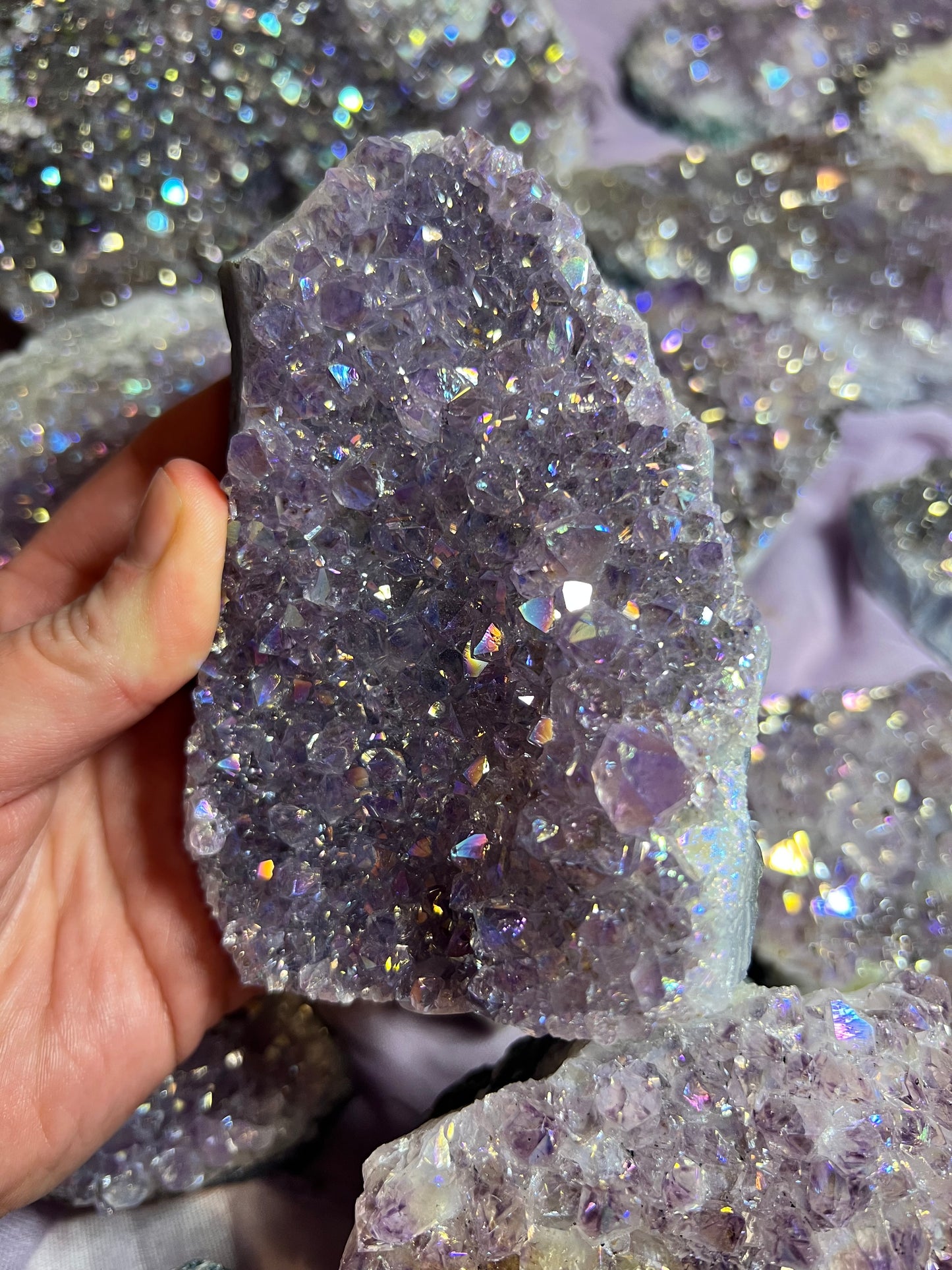 天使光环紫水晶自由形态