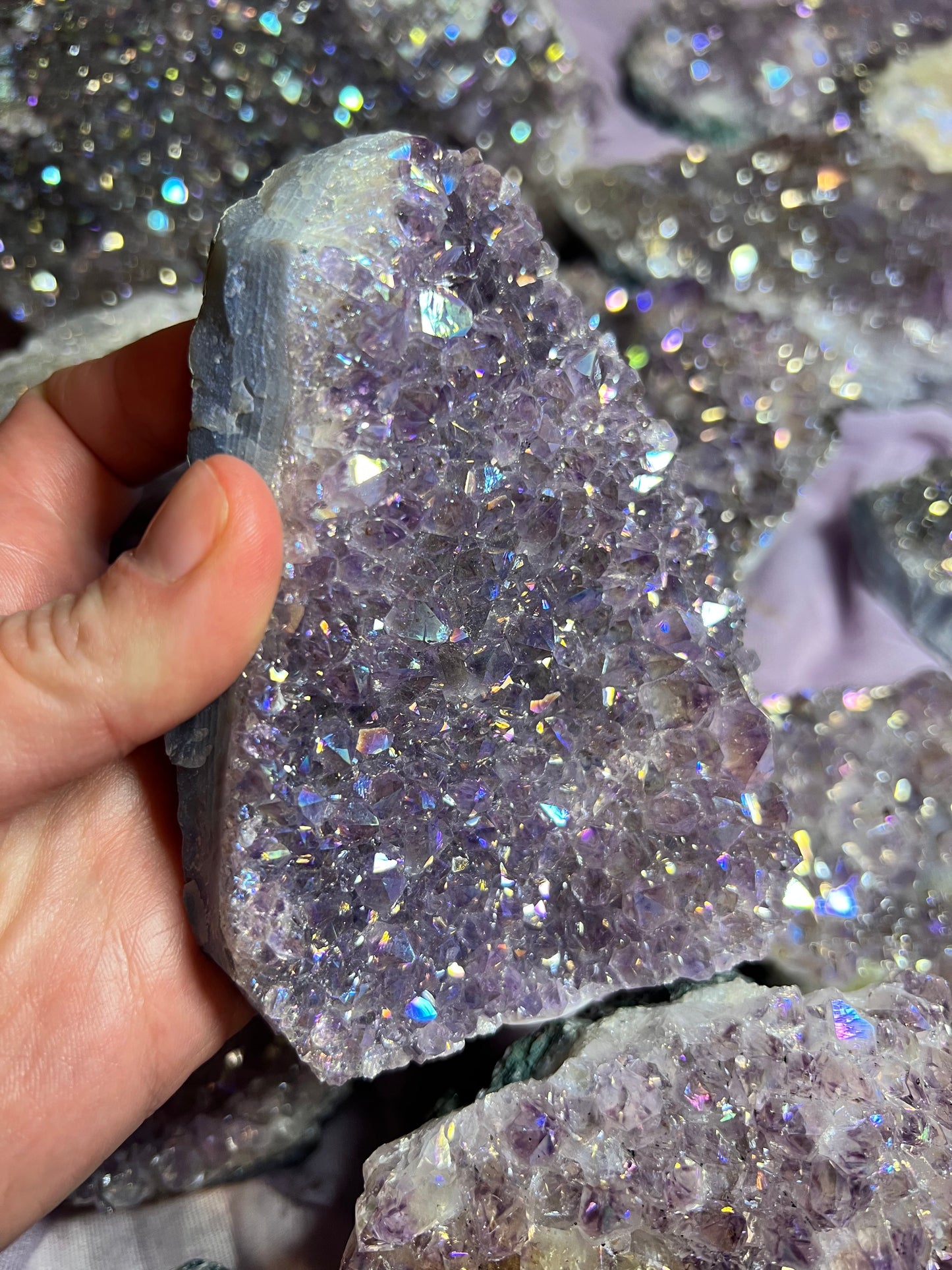 天使光环紫水晶自由形态