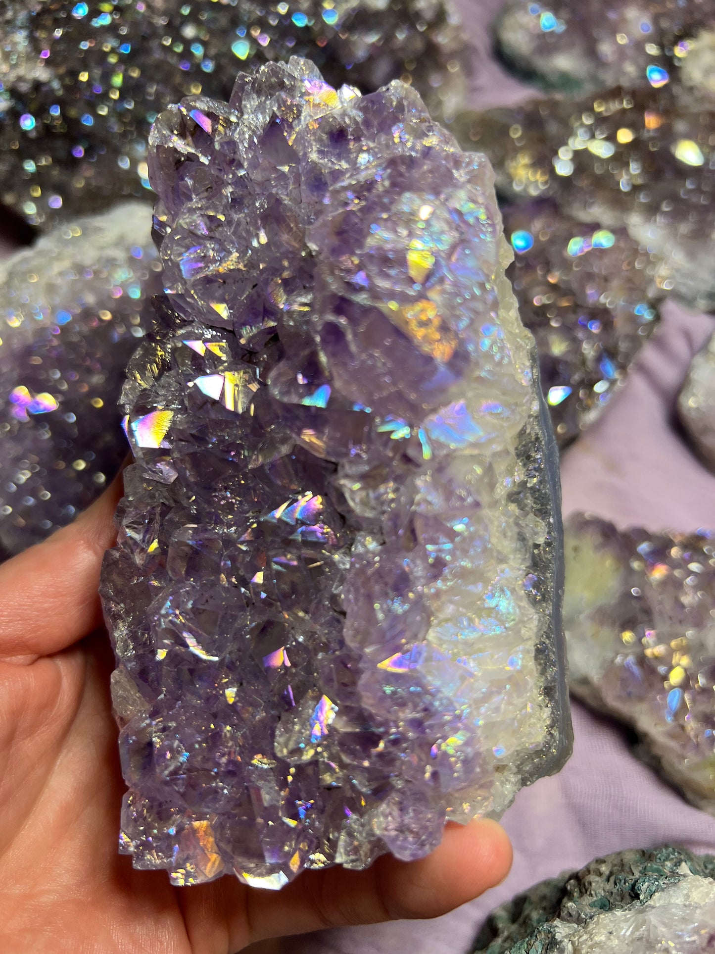 天使光环紫水晶自由形态