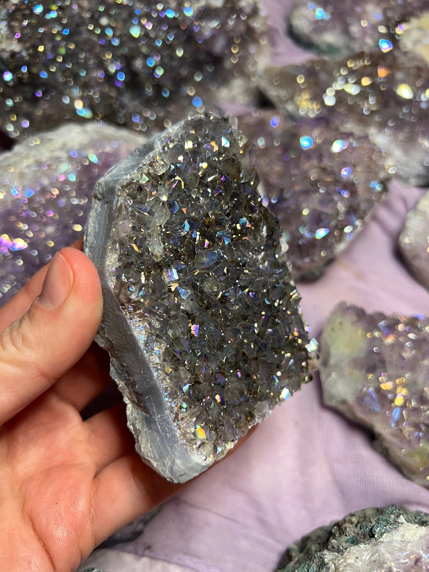 天使光环紫水晶自由形态