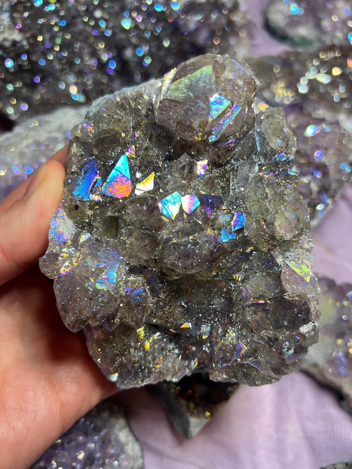 天使光环紫水晶自由形态