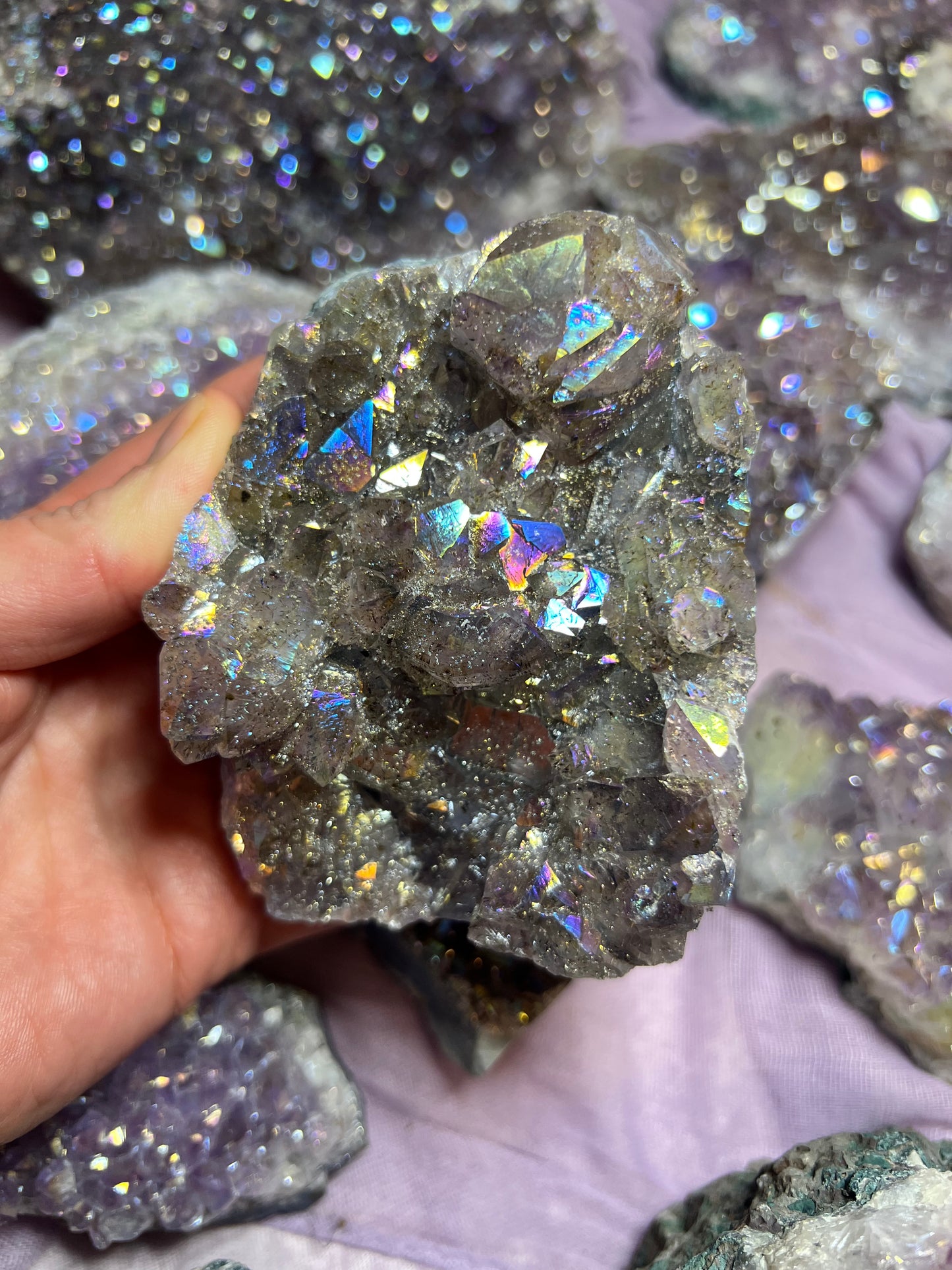 天使光环紫水晶自由形态