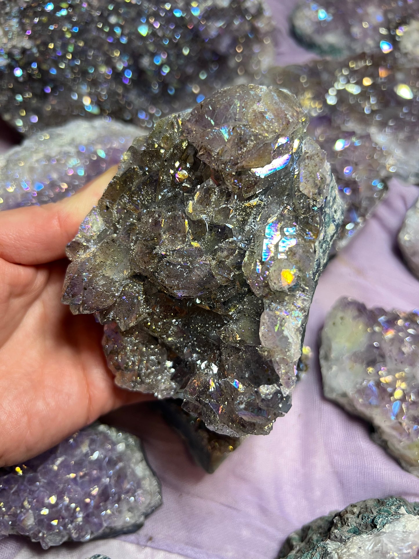 天使光环紫水晶自由形态