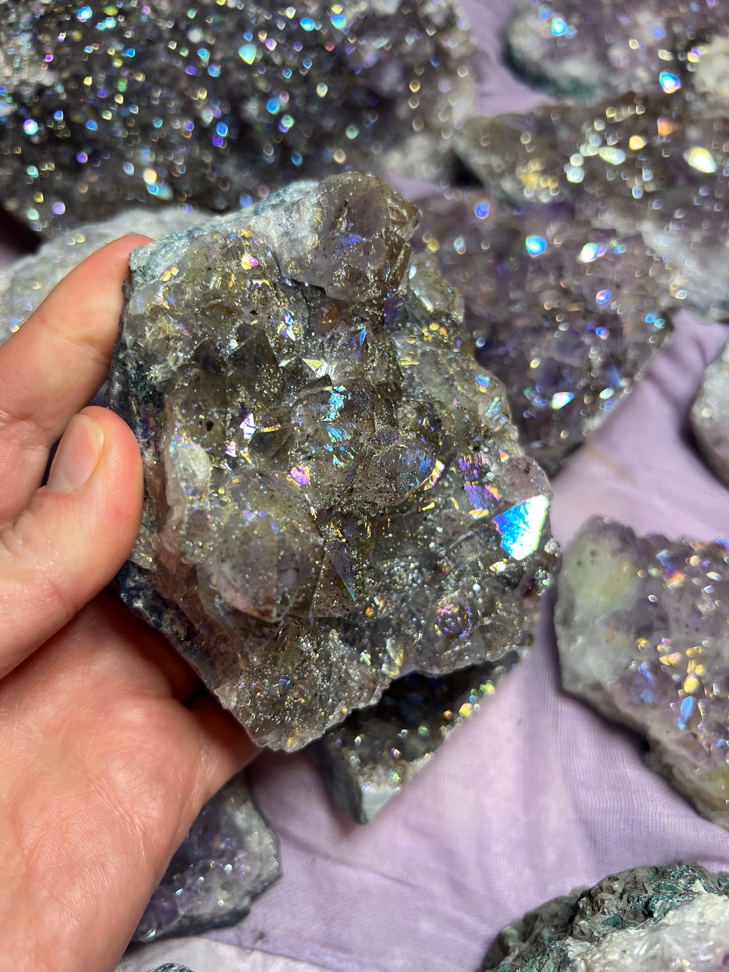 天使光环紫水晶自由形态