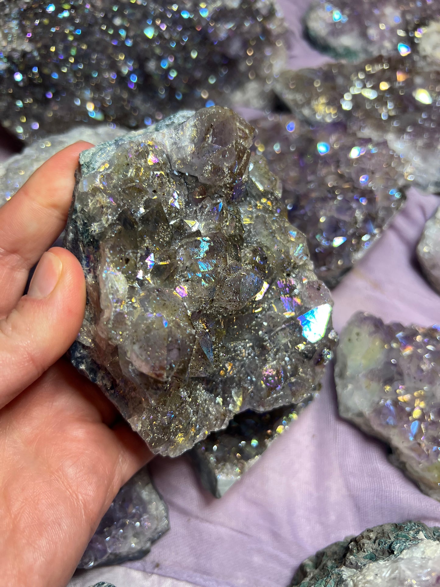 天使光环紫水晶自由形态