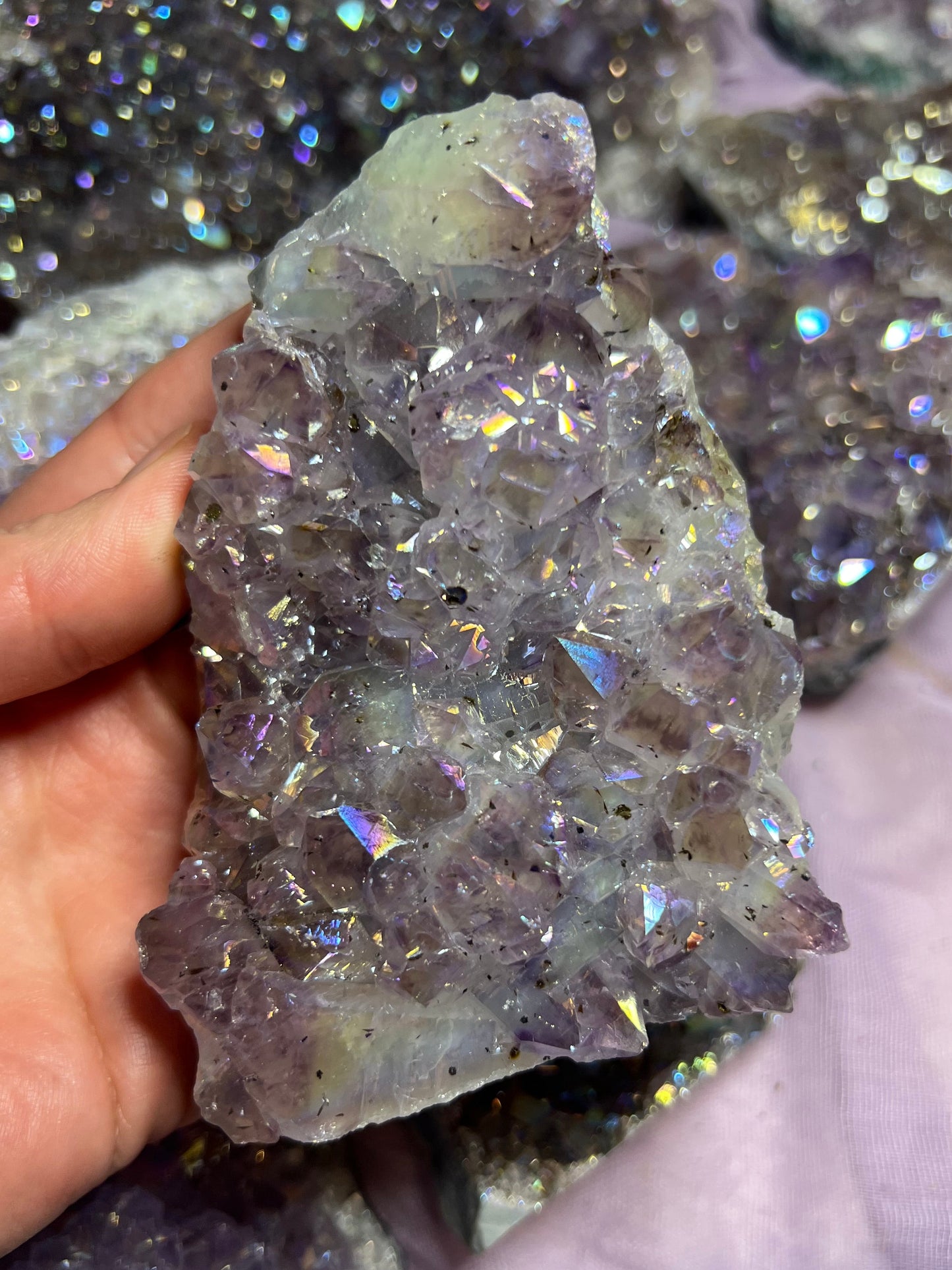 天使光环紫水晶自由形态