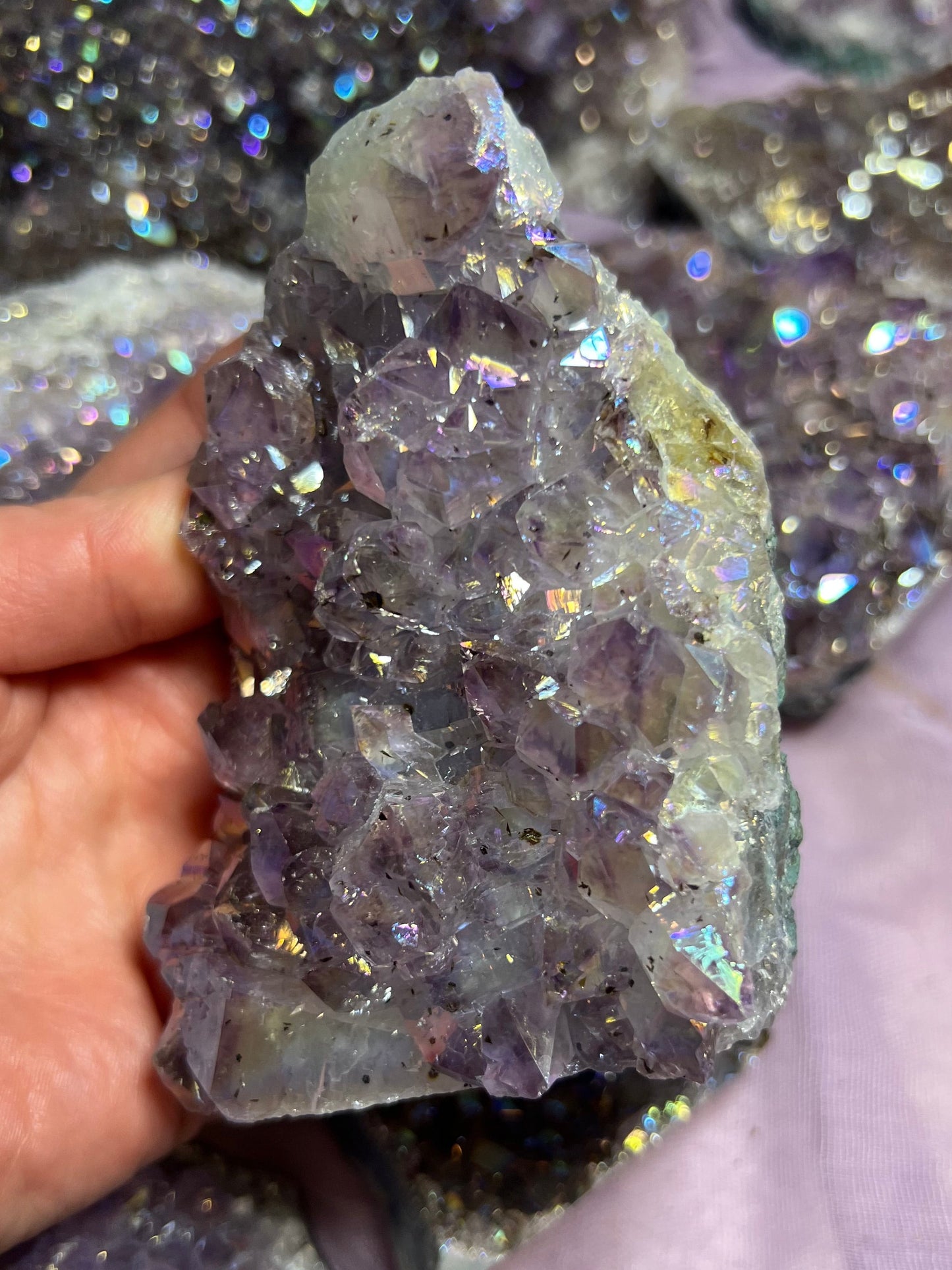 天使光环紫水晶自由形态