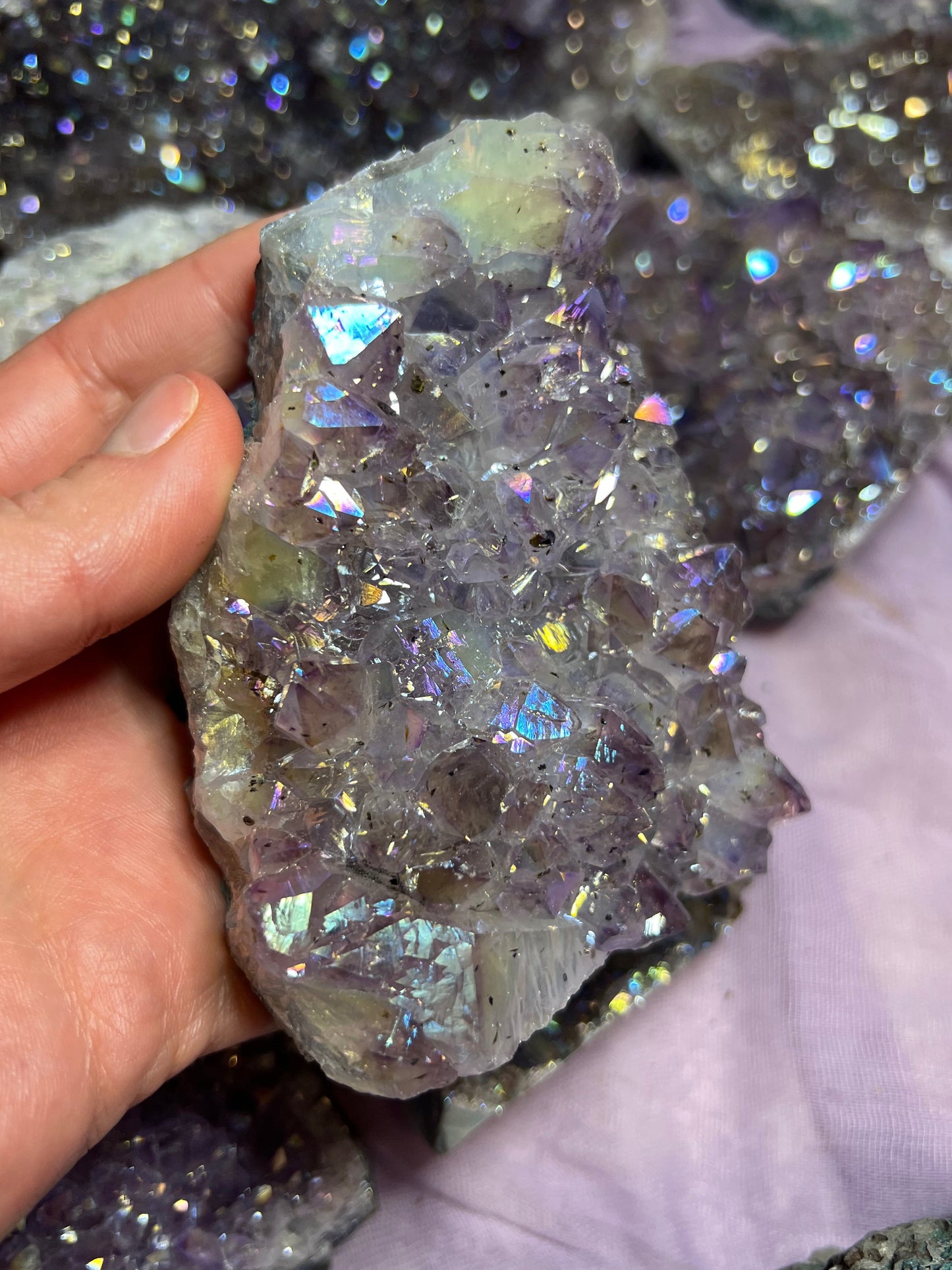 天使光环紫水晶自由形态